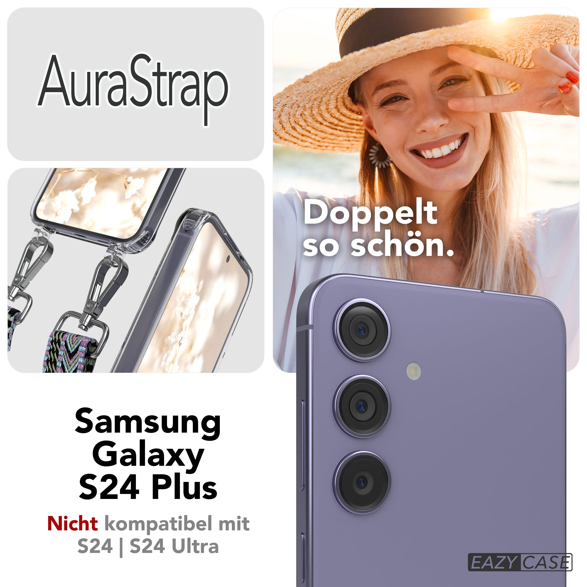 Samsung Galaxy S24 Plus Handykette MagSafe Boho Band verstellbar EAZY CASE