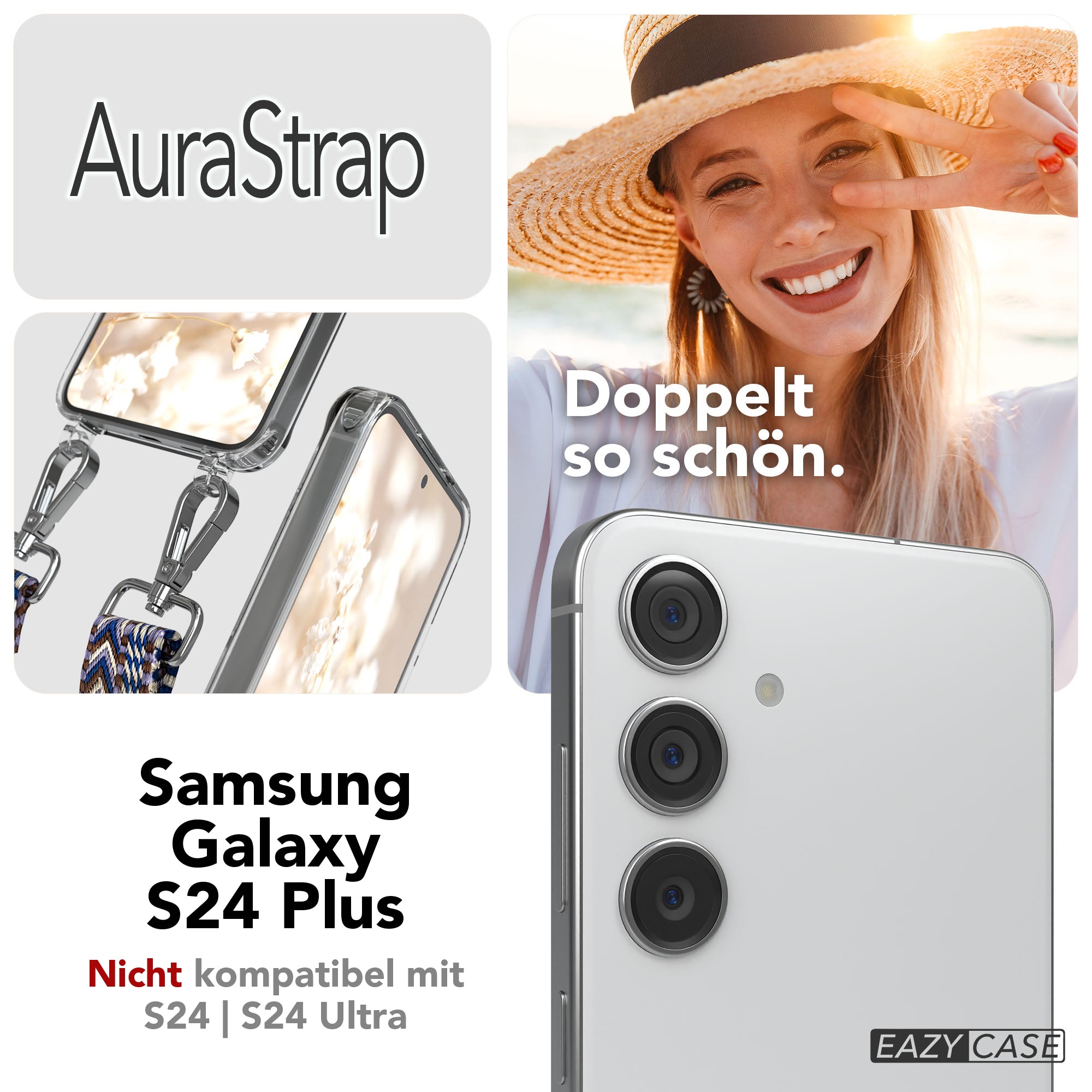 Samsung Galaxy S24 Plus Handykette MagSafe Boho Band verstellbar EAZY CASE