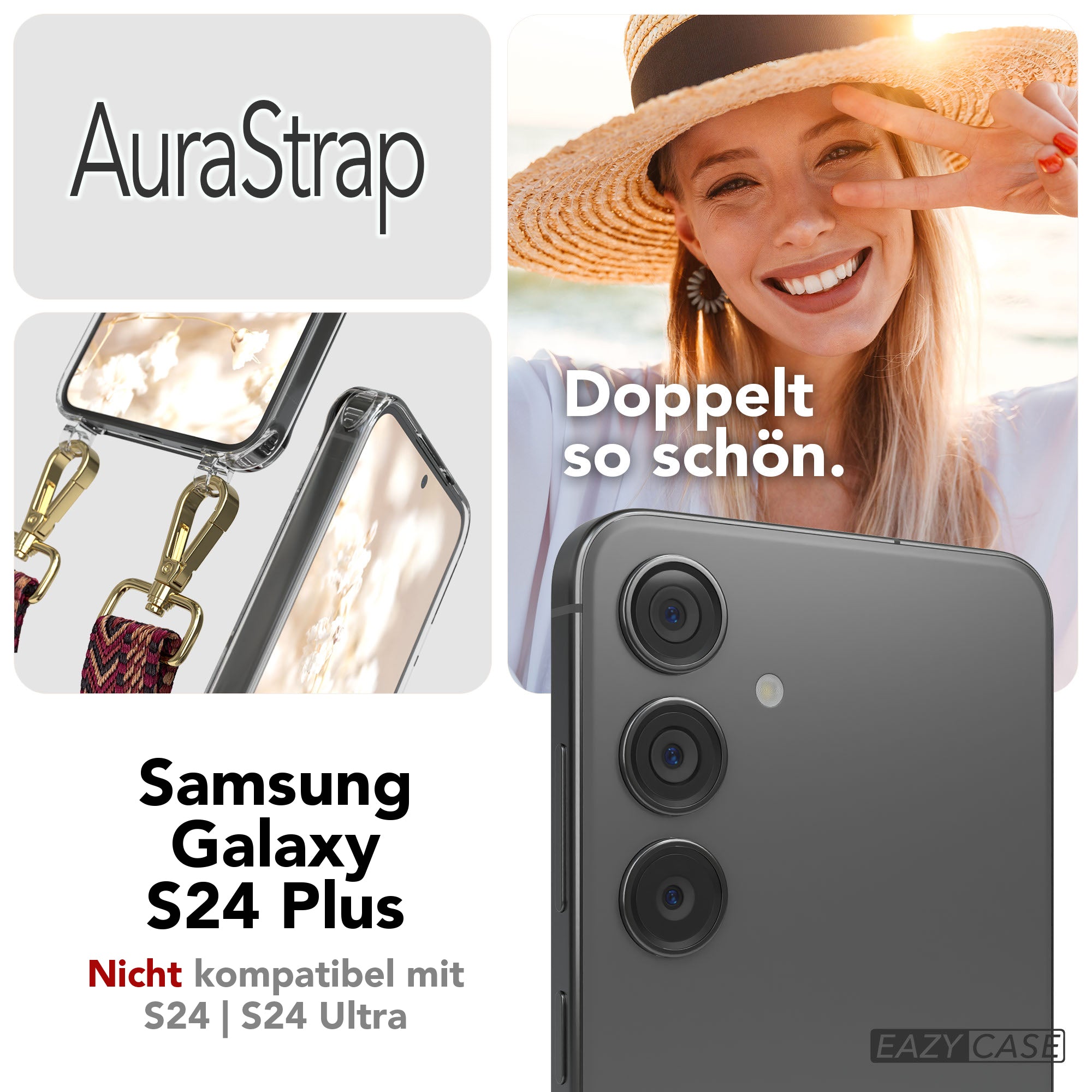 Samsung Galaxy S24 Plus Handykette MagSafe Boho Band verstellbar EAZY CASE