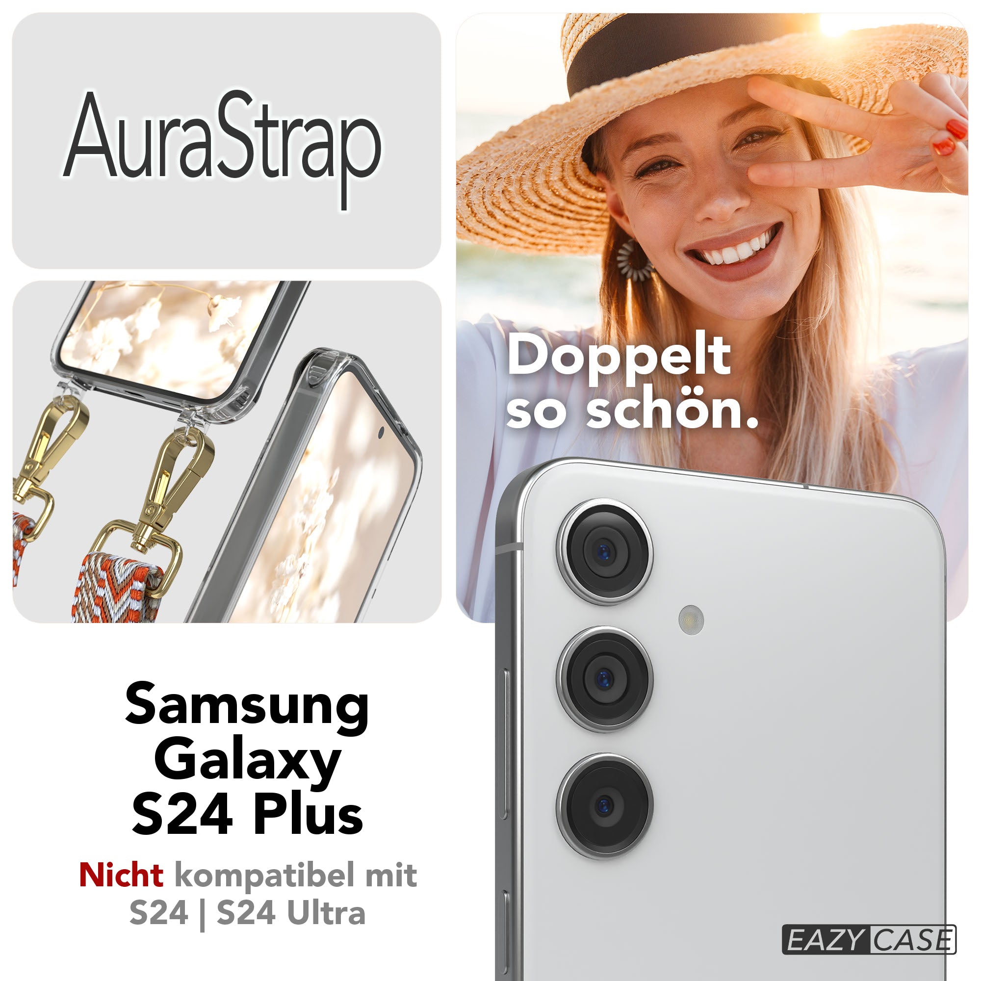 Samsung Galaxy S24 Plus Handykette MagSafe Boho Band verstellbar EAZY CASE