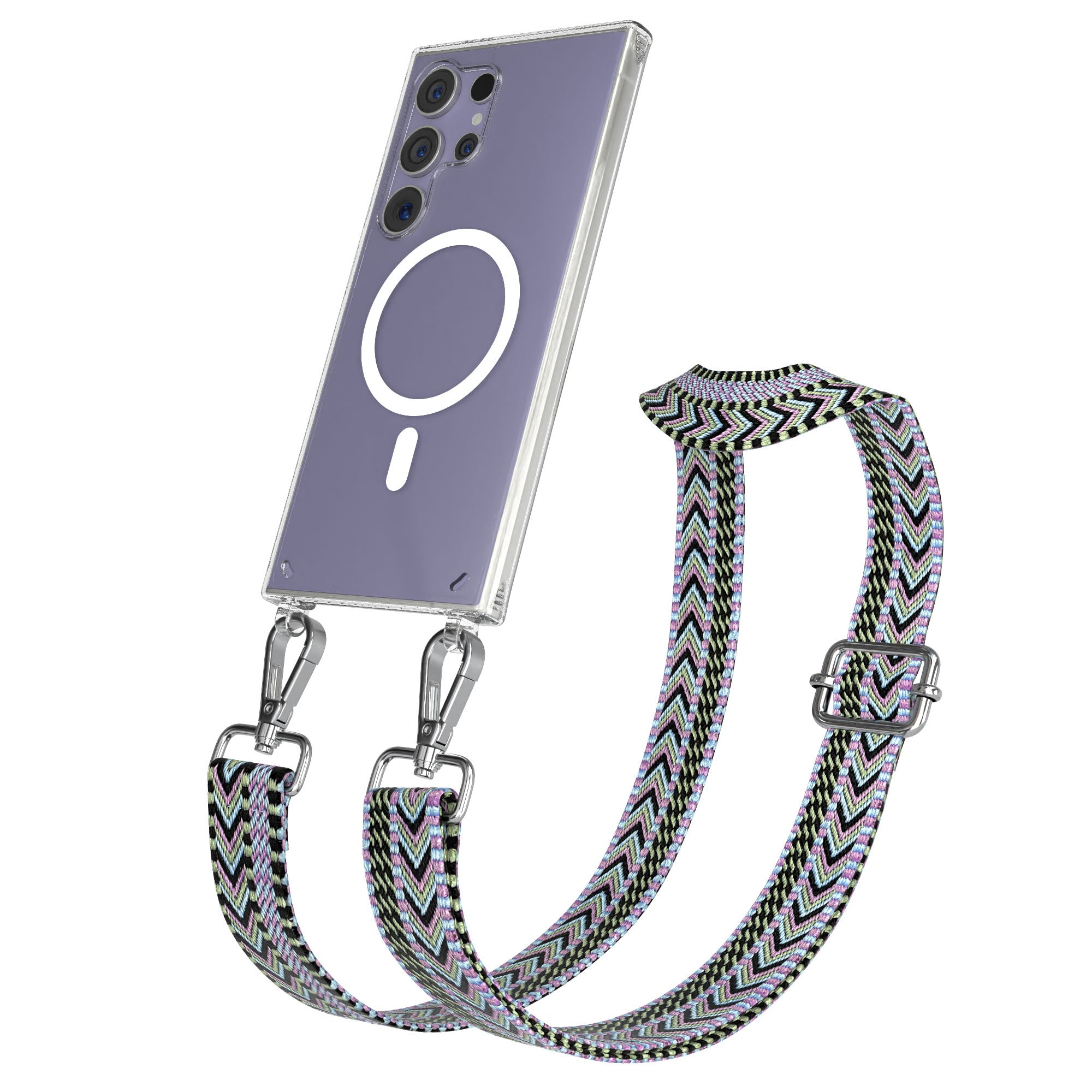 Samsung Galaxy S24 Ultra Handykette mit MagSafe Halterung und Boho Band