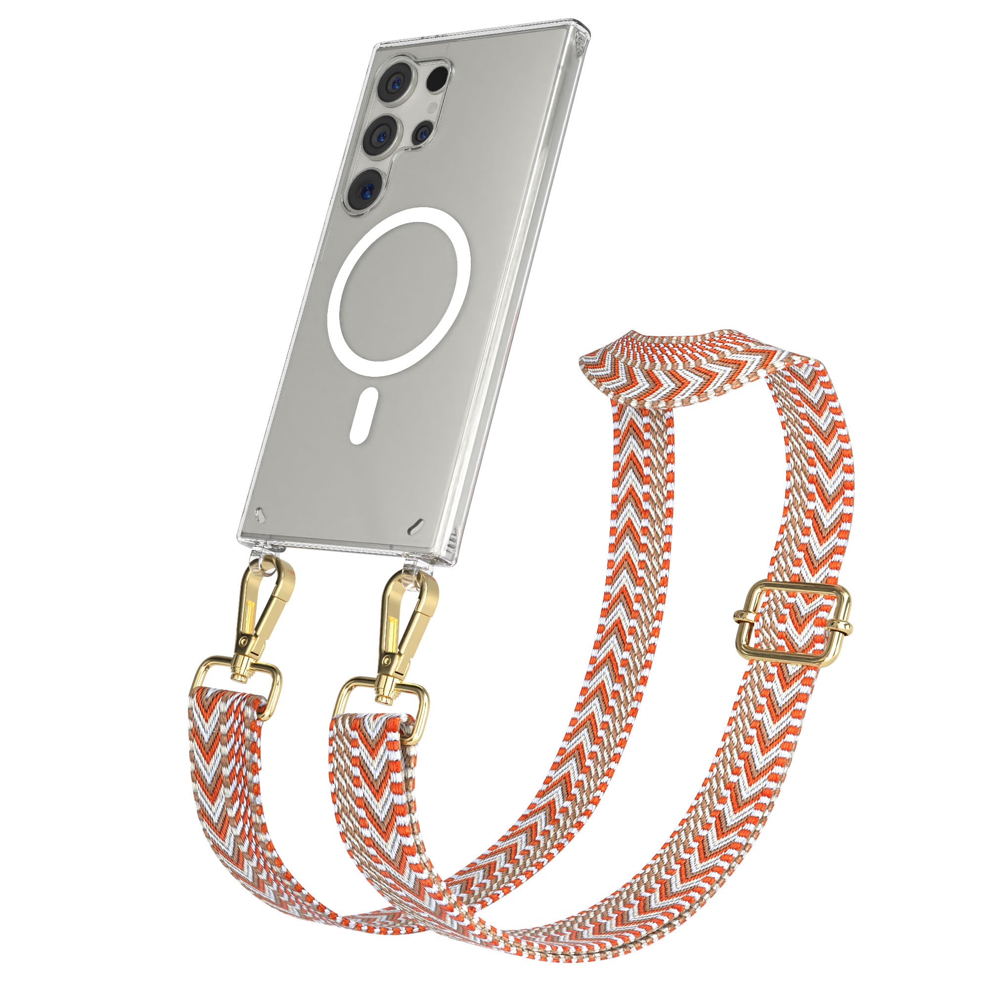 Samsung Galaxy S24 Ultra Handykette mit MagSafe Halterung und Boho Band