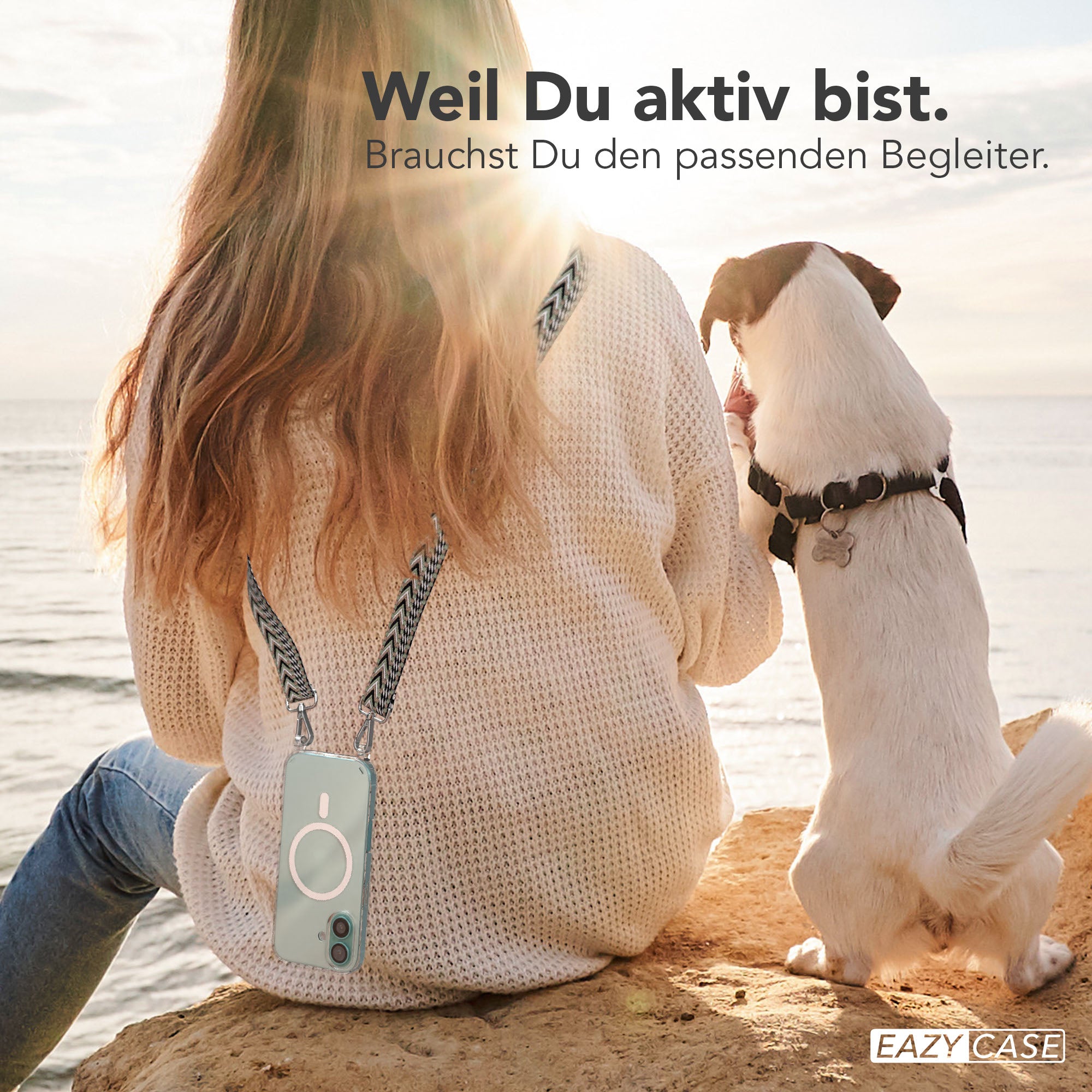 iPhone 16 MagSafe Handykette mit verstellbarem Boho Trageriemen von EAZY CASE