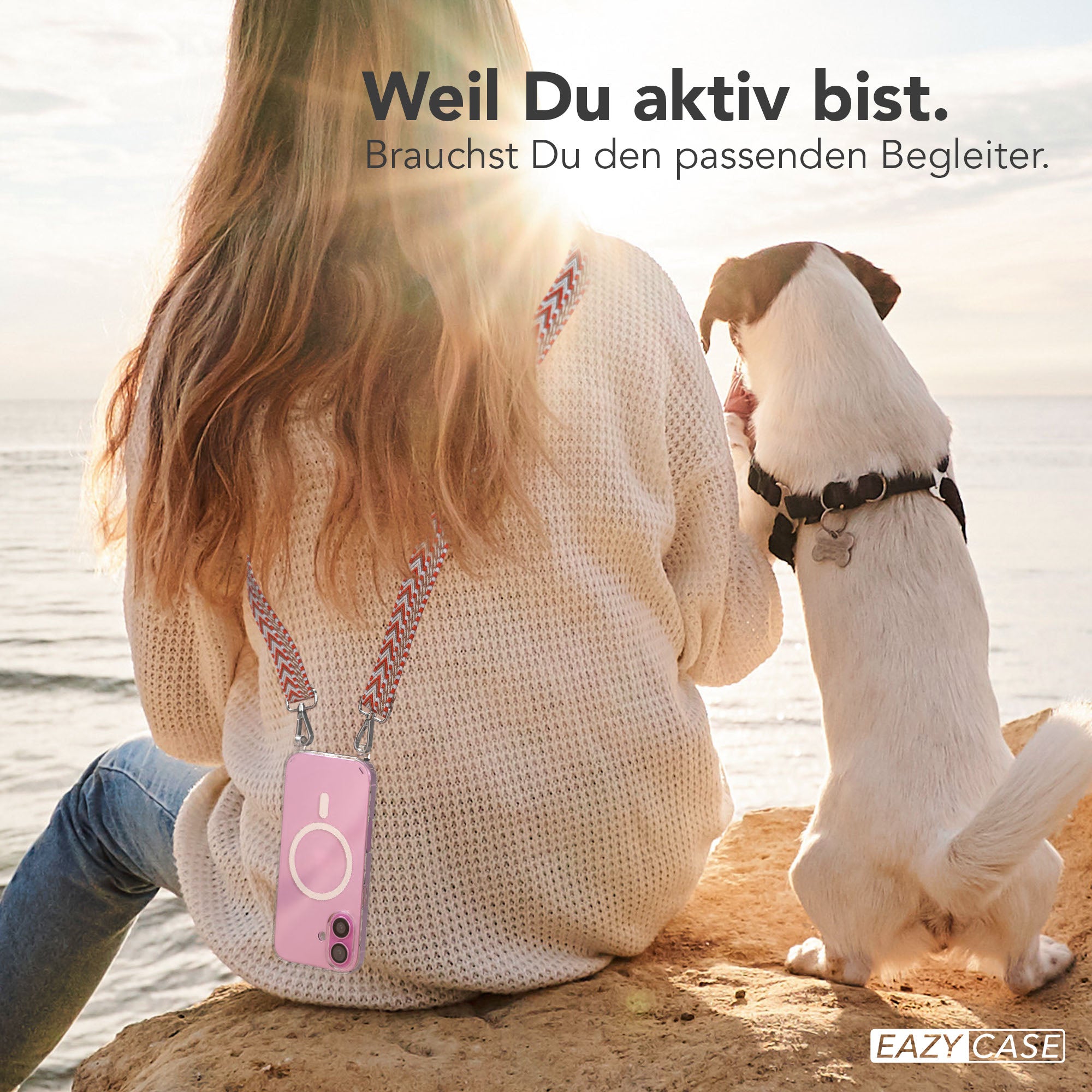 iPhone 16 MagSafe Handykette mit verstellbarem Boho Trageriemen von EAZY CASE