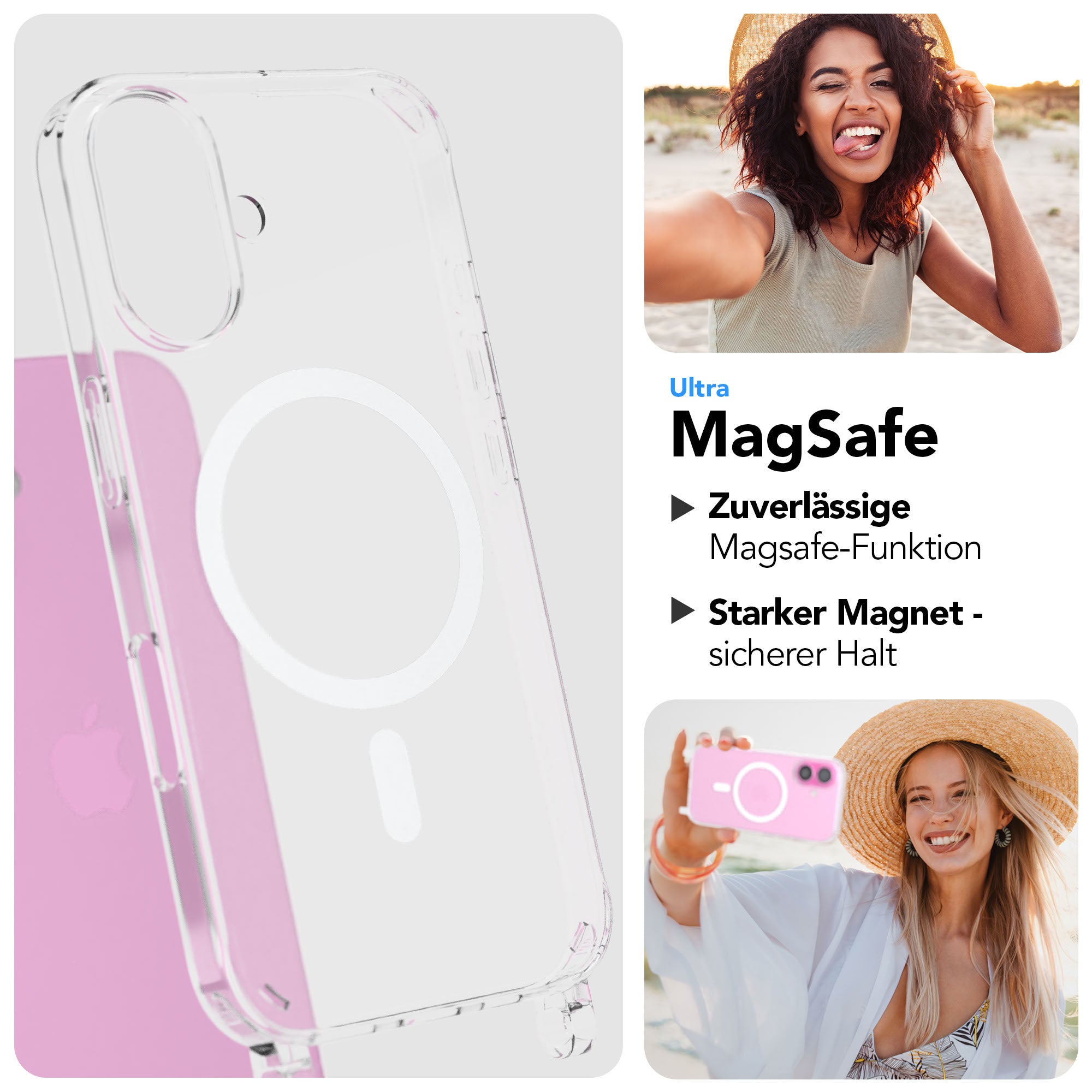 iPhone 16 MagSafe Handykette mit verstellbarem Boho Trageriemen von EAZY CASE
