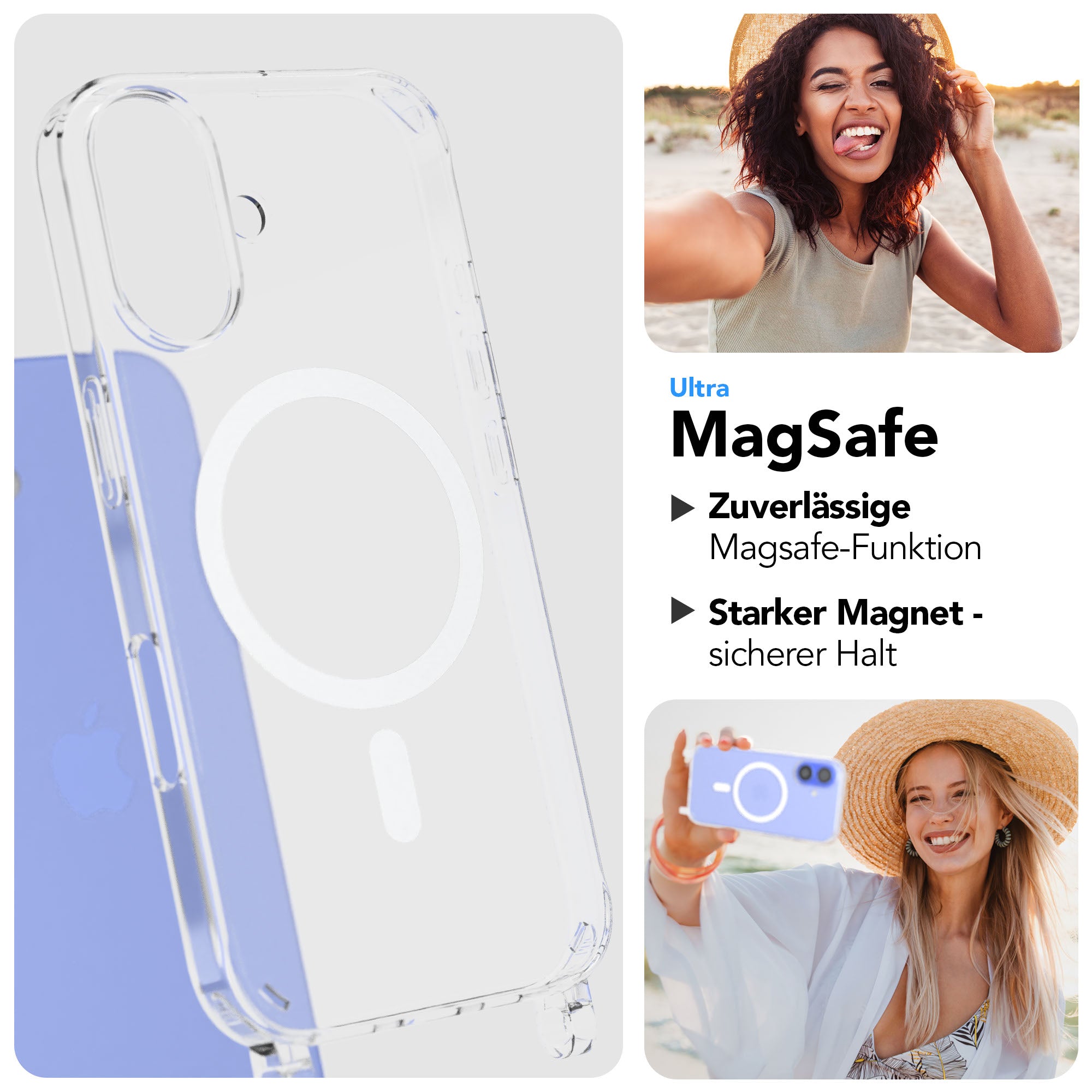 iPhone 16 MagSafe Handykette mit verstellbarem Boho Trageriemen von EAZY CASE
