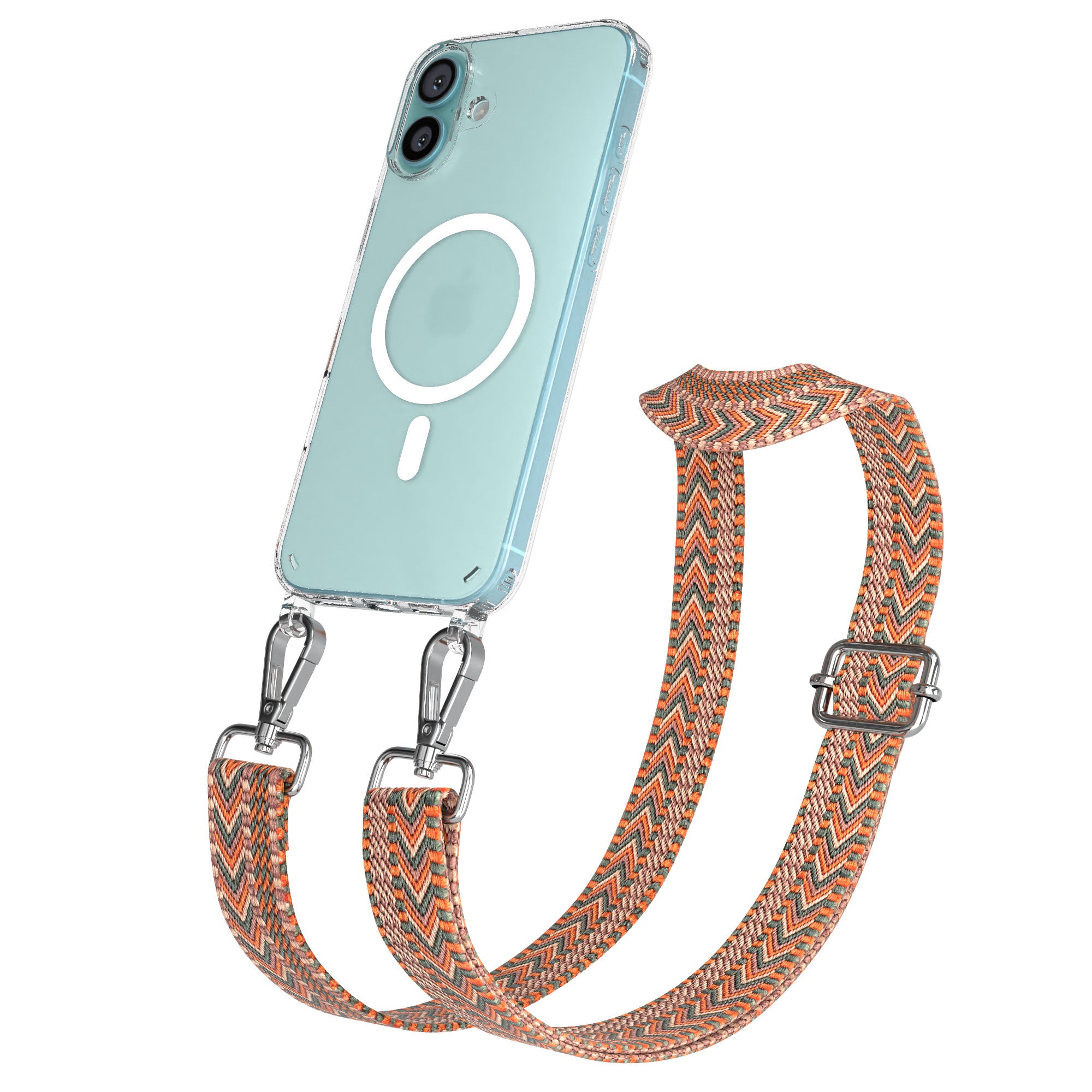 iPhone 16 Plus MagSafe Handykette mit Boho Band Set EAZY CASE