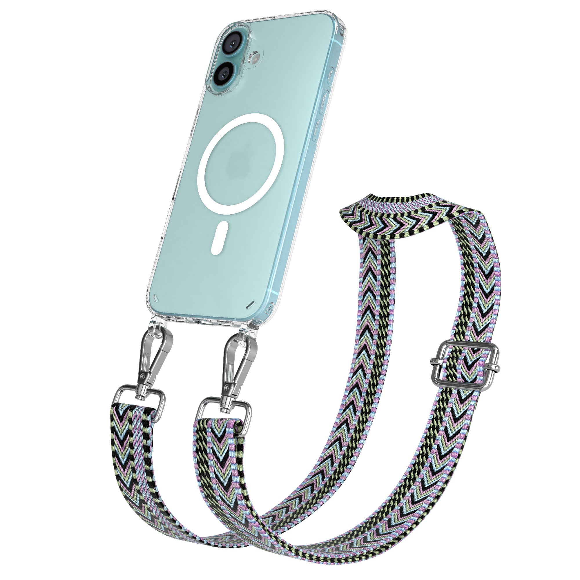 iPhone 16 Plus MagSafe Handykette mit Boho Band Set EAZY CASE