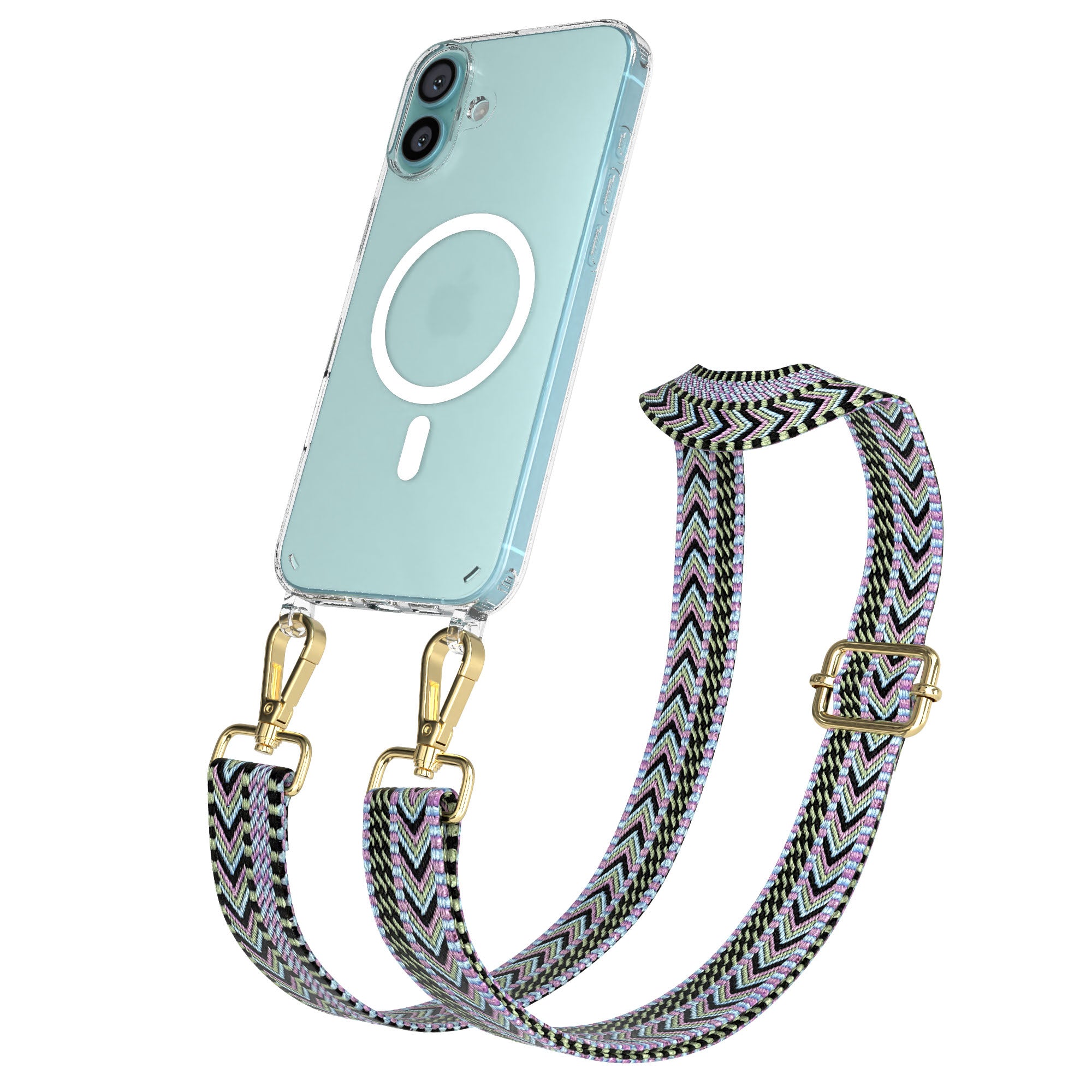 iPhone 16 Plus MagSafe Handykette mit Boho Band Set EAZY CASE