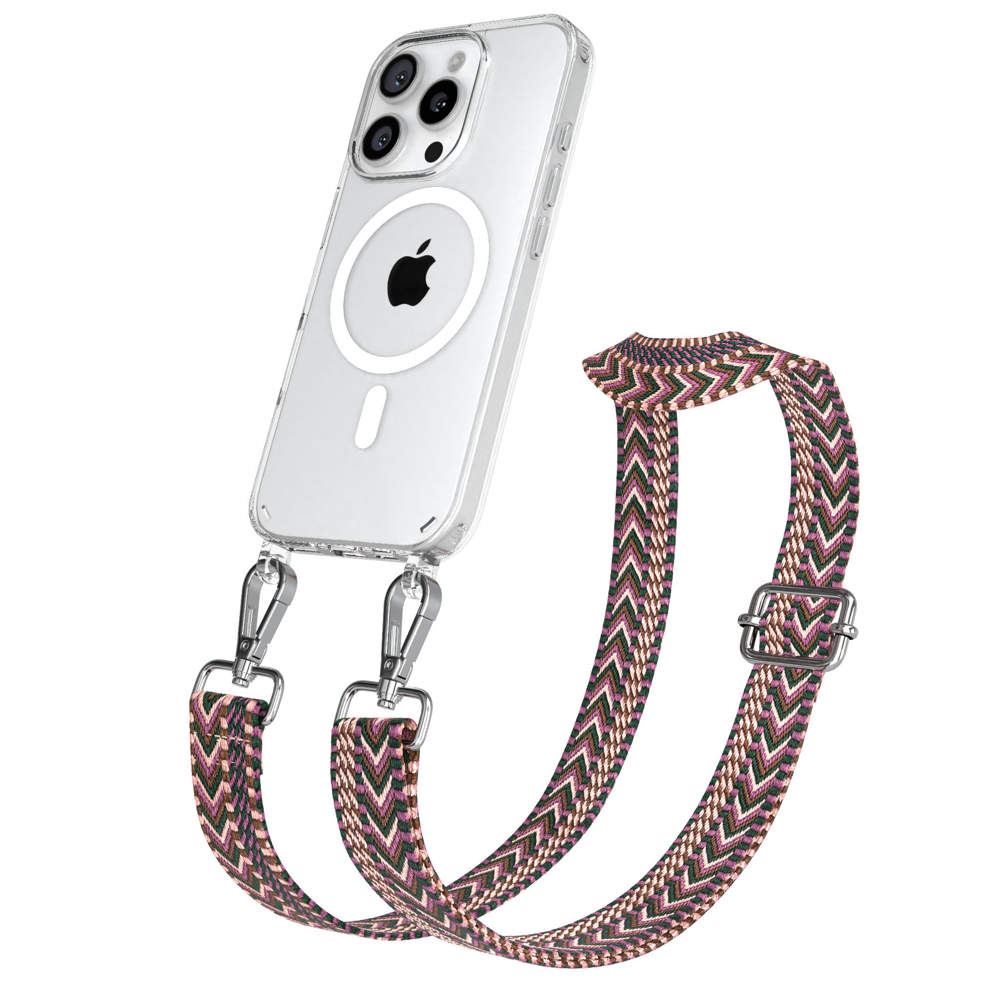 iPhone 16 Pro MagSafe Handykette mit Boho Band verstellbar