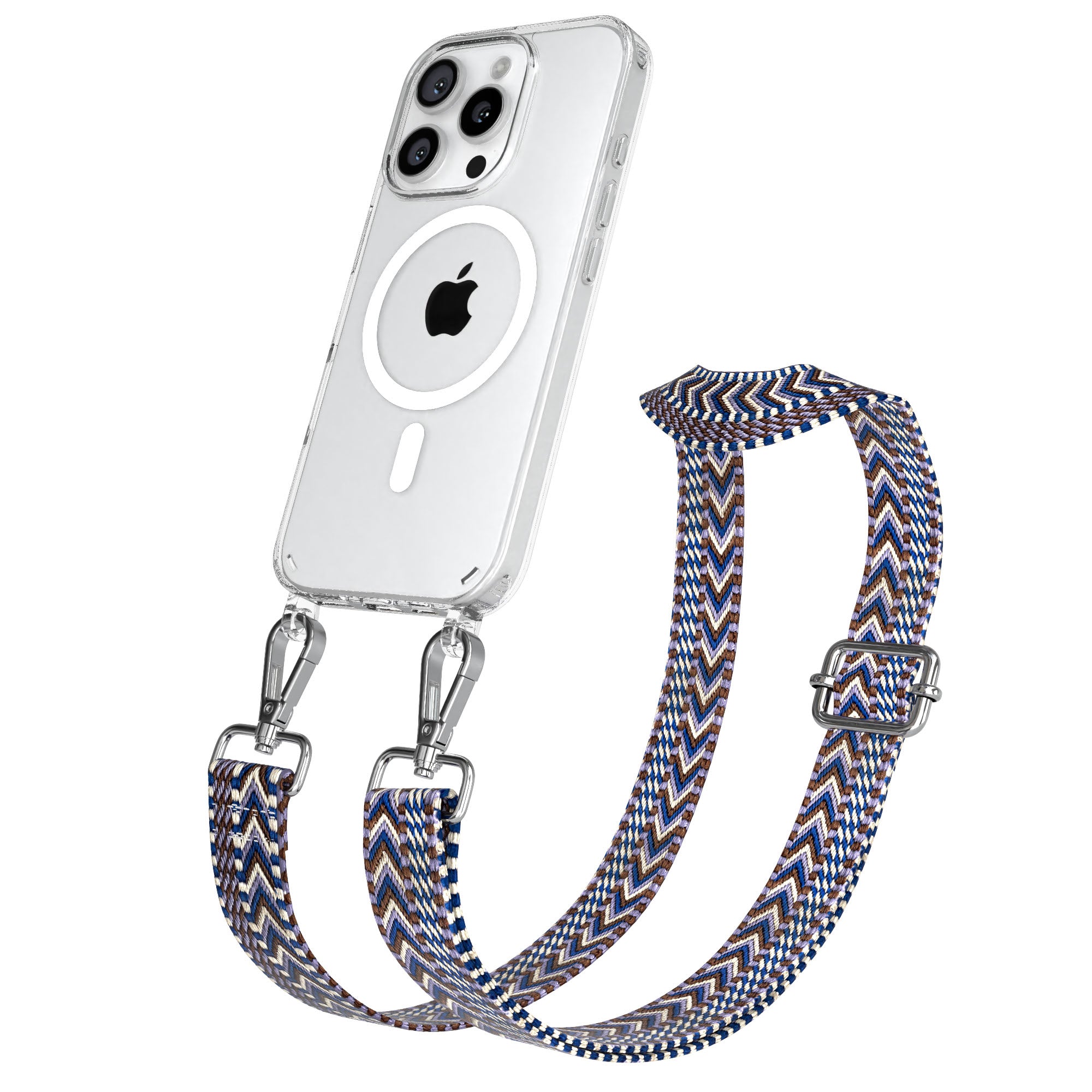iPhone 16 Pro MagSafe Handykette mit Boho Band verstellbar