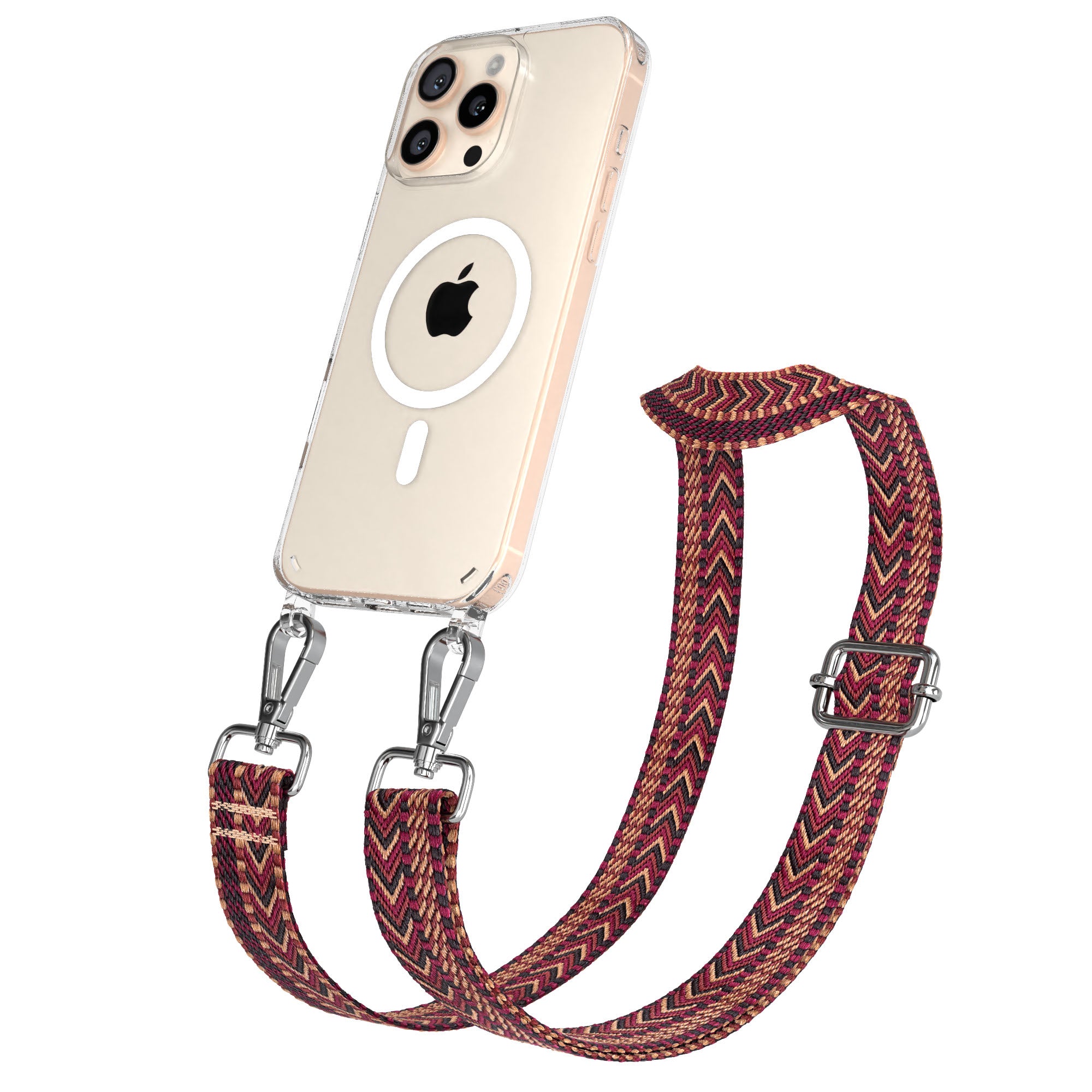 iPhone 16 Pro Max Handykette mit MagSafe Boho Band verstellbar
