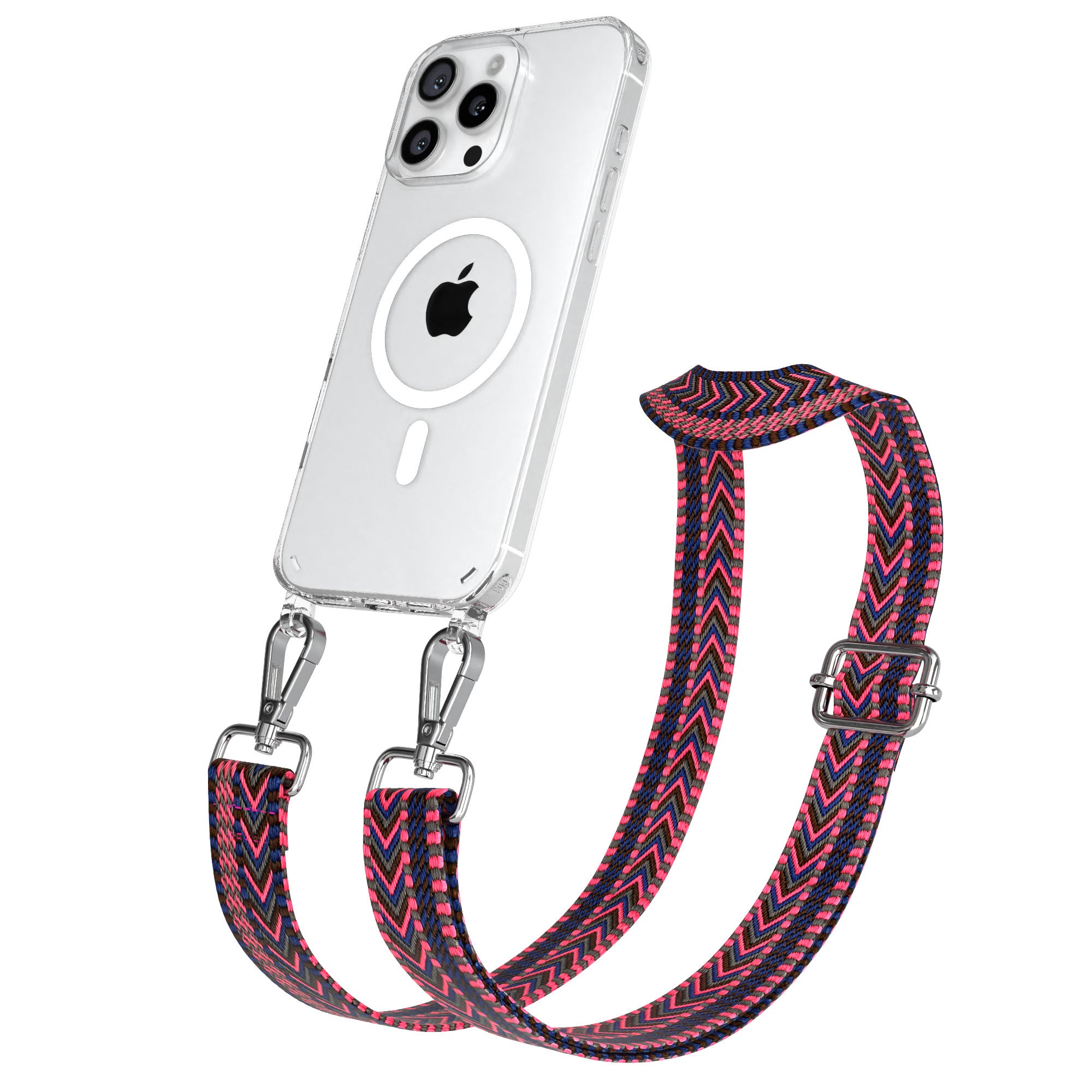 iPhone 16 Pro Max Handykette mit MagSafe Boho Band verstellbar