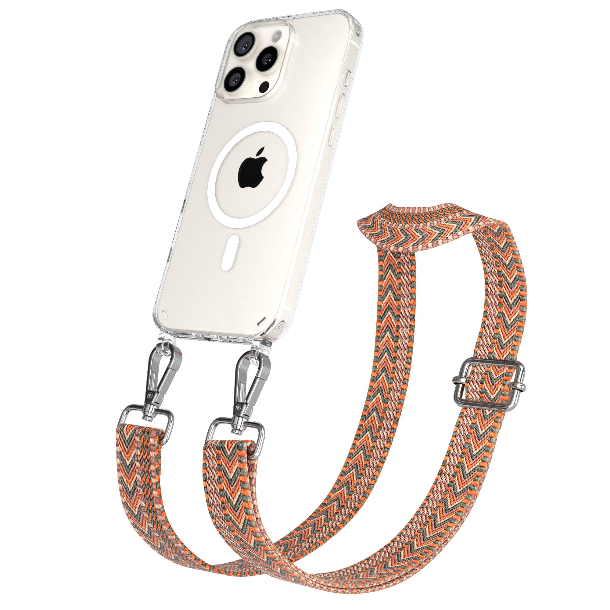 iPhone 16 Pro Max Handykette mit MagSafe Boho Band verstellbar