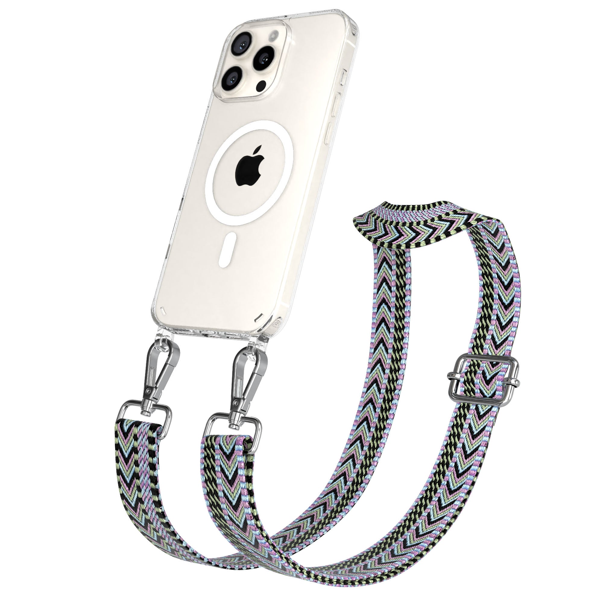 iPhone 16 Pro Max Handykette mit MagSafe Boho Band verstellbar