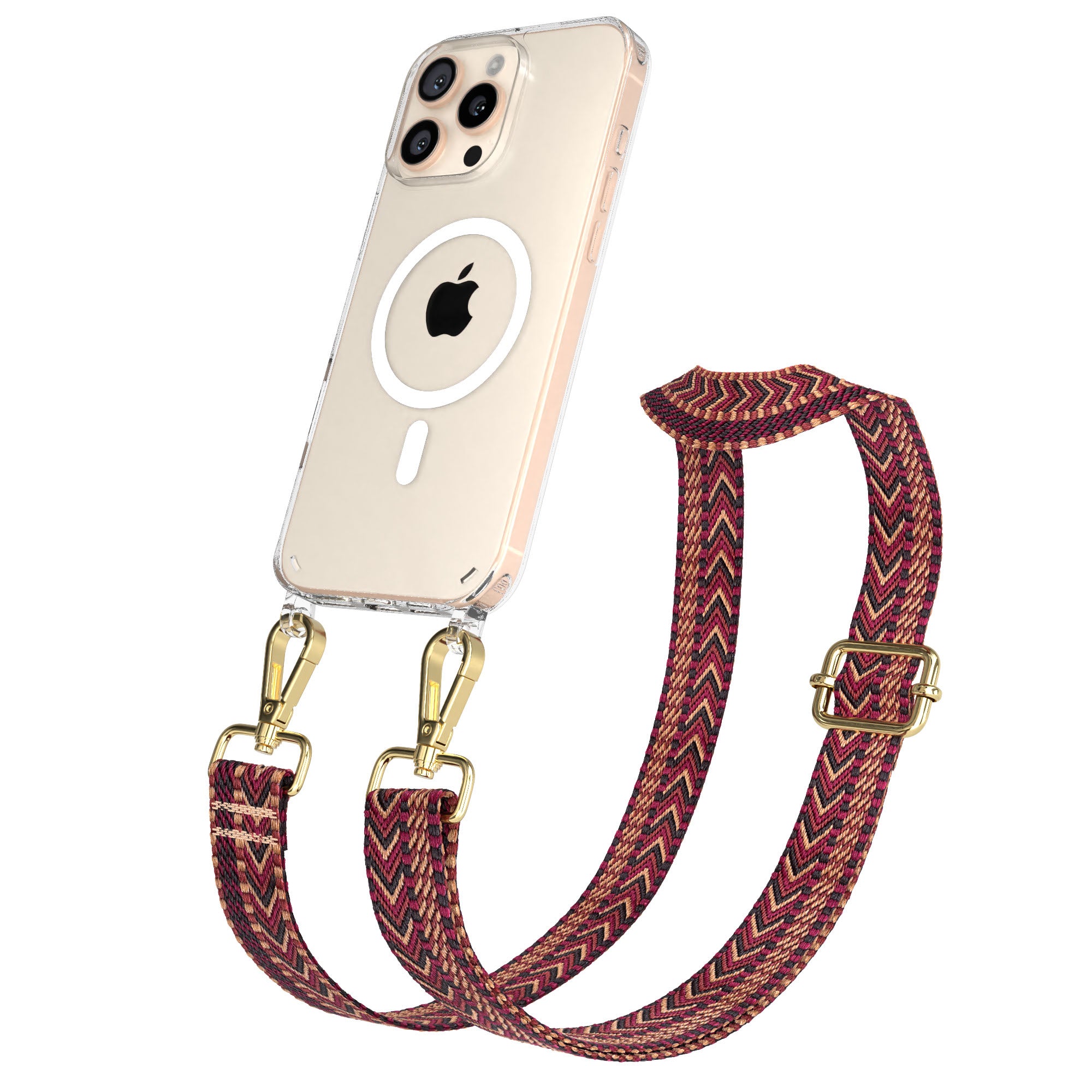 iPhone 16 Pro Max Handykette mit MagSafe Boho Band verstellbar