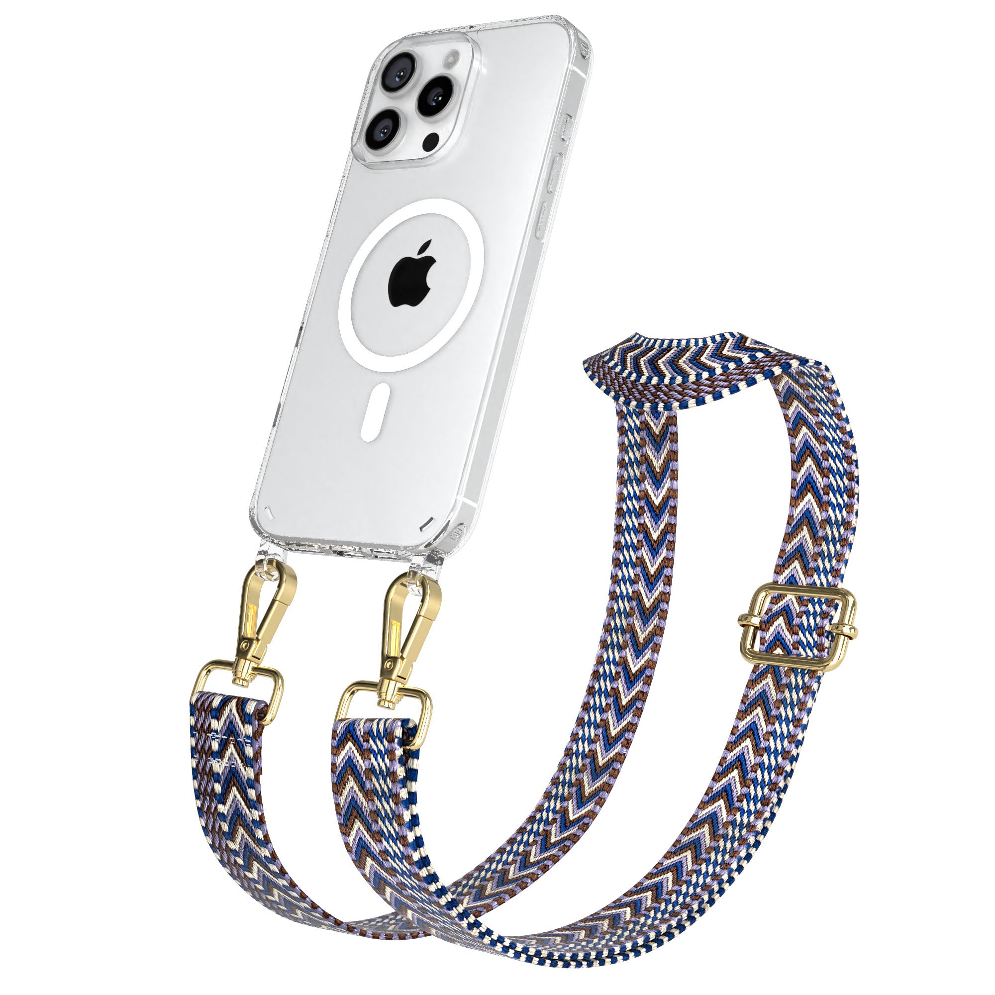 iPhone 16 Pro Max Handykette mit MagSafe Boho Band verstellbar