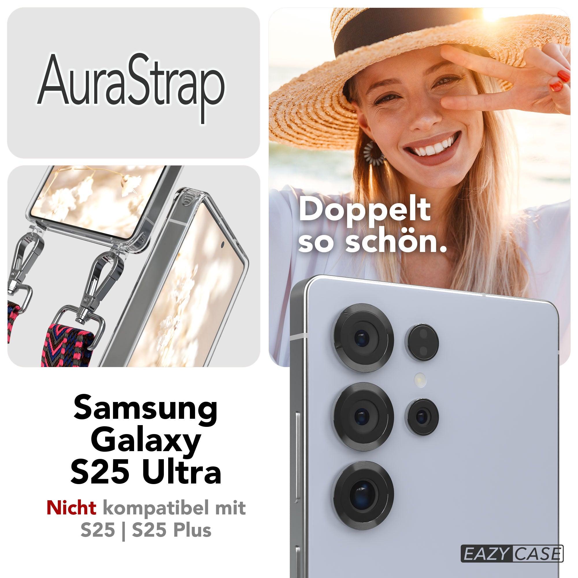 Samsung Galaxy S25 Ultra Handykette MagSafe mit verstellbarem Boho Band
