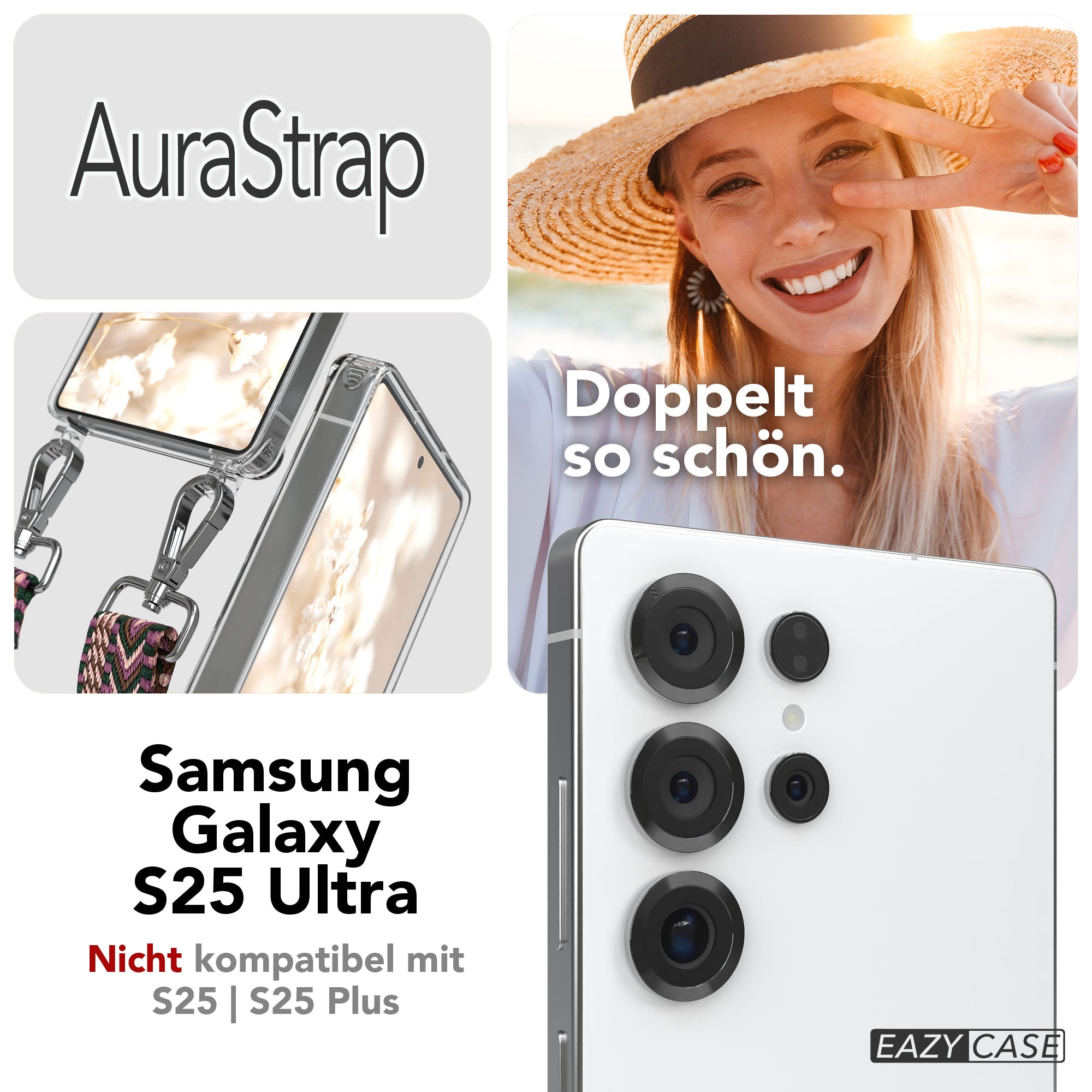 Samsung Galaxy S25 Ultra Handykette MagSafe mit verstellbarem Boho Band