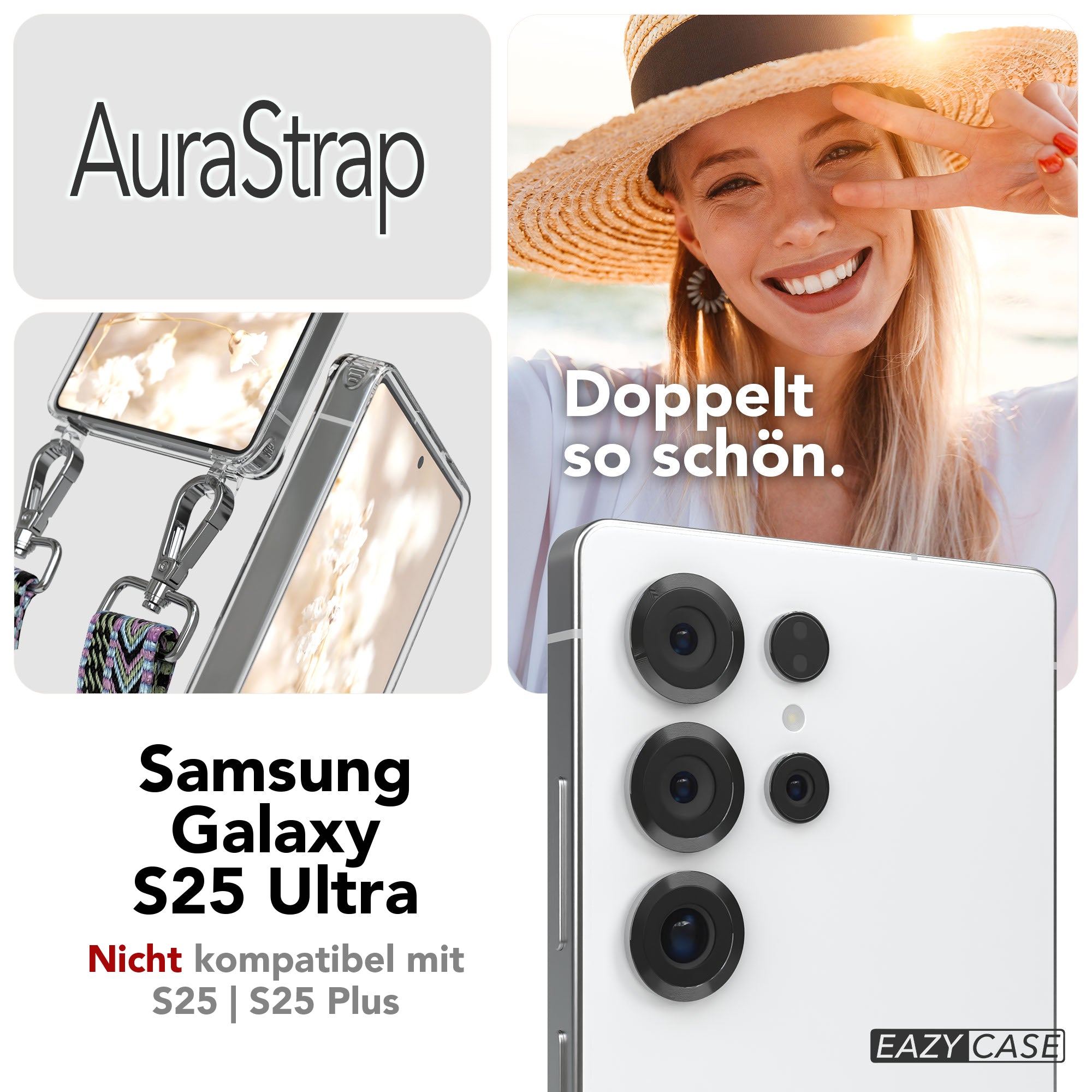 Samsung Galaxy S25 Ultra Handykette MagSafe mit verstellbarem Boho Band
