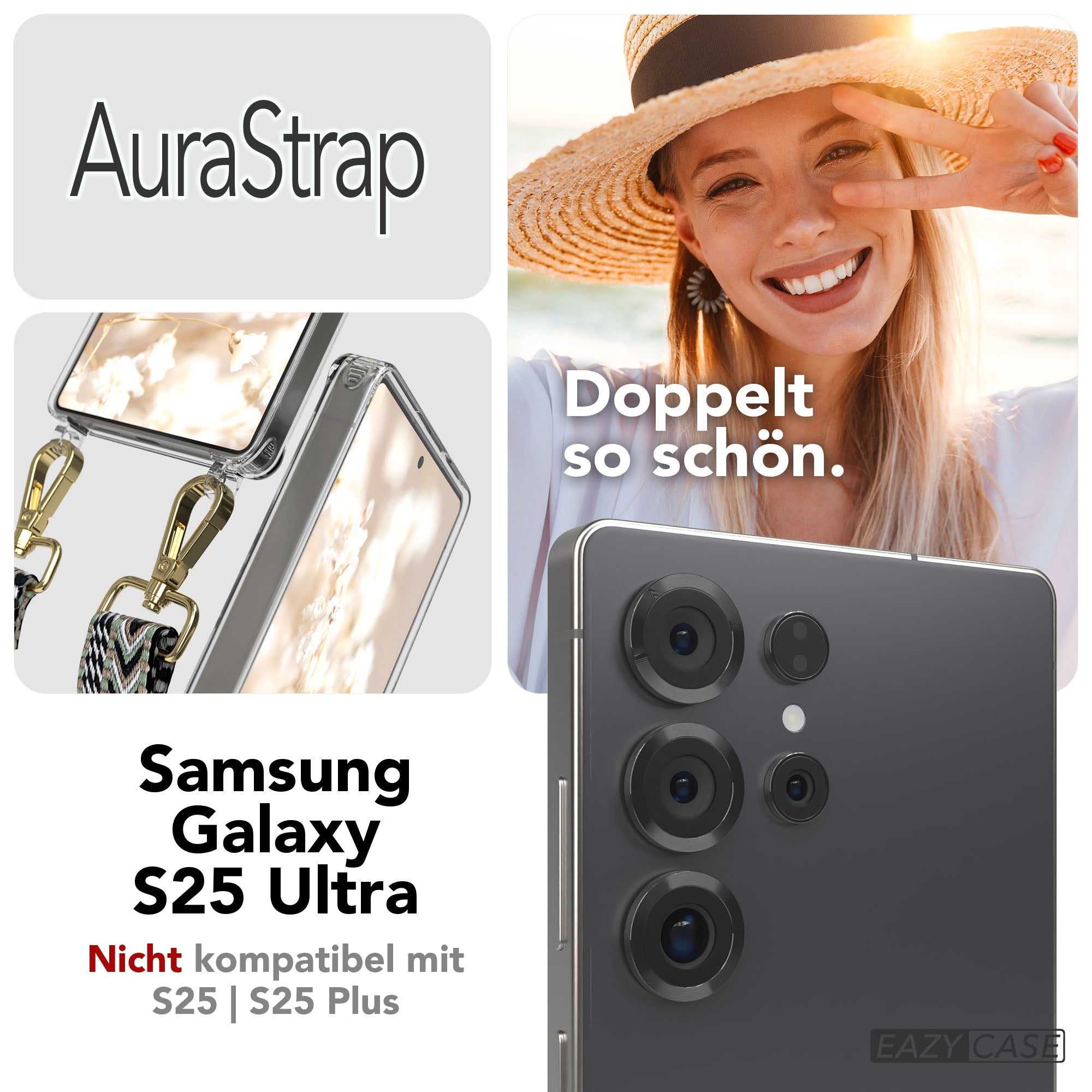Samsung Galaxy S25 Ultra Handykette MagSafe mit verstellbarem Boho Band