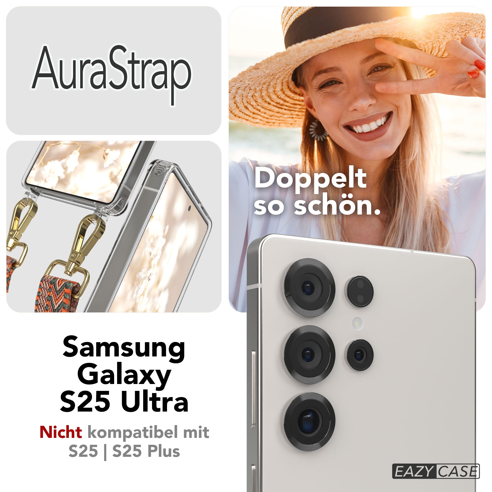 Samsung Galaxy S25 Ultra Handykette MagSafe mit verstellbarem Boho Band
