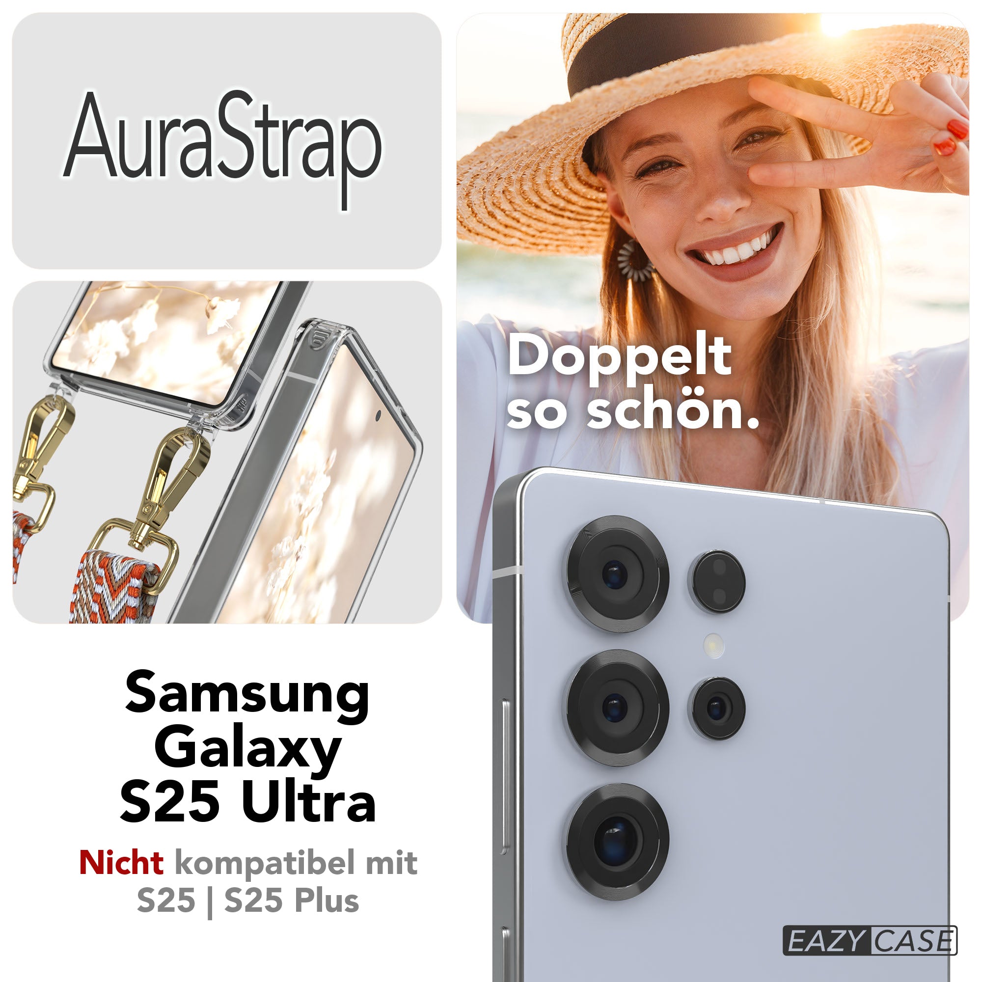 Samsung Galaxy S25 Ultra Handykette MagSafe mit verstellbarem Boho Band