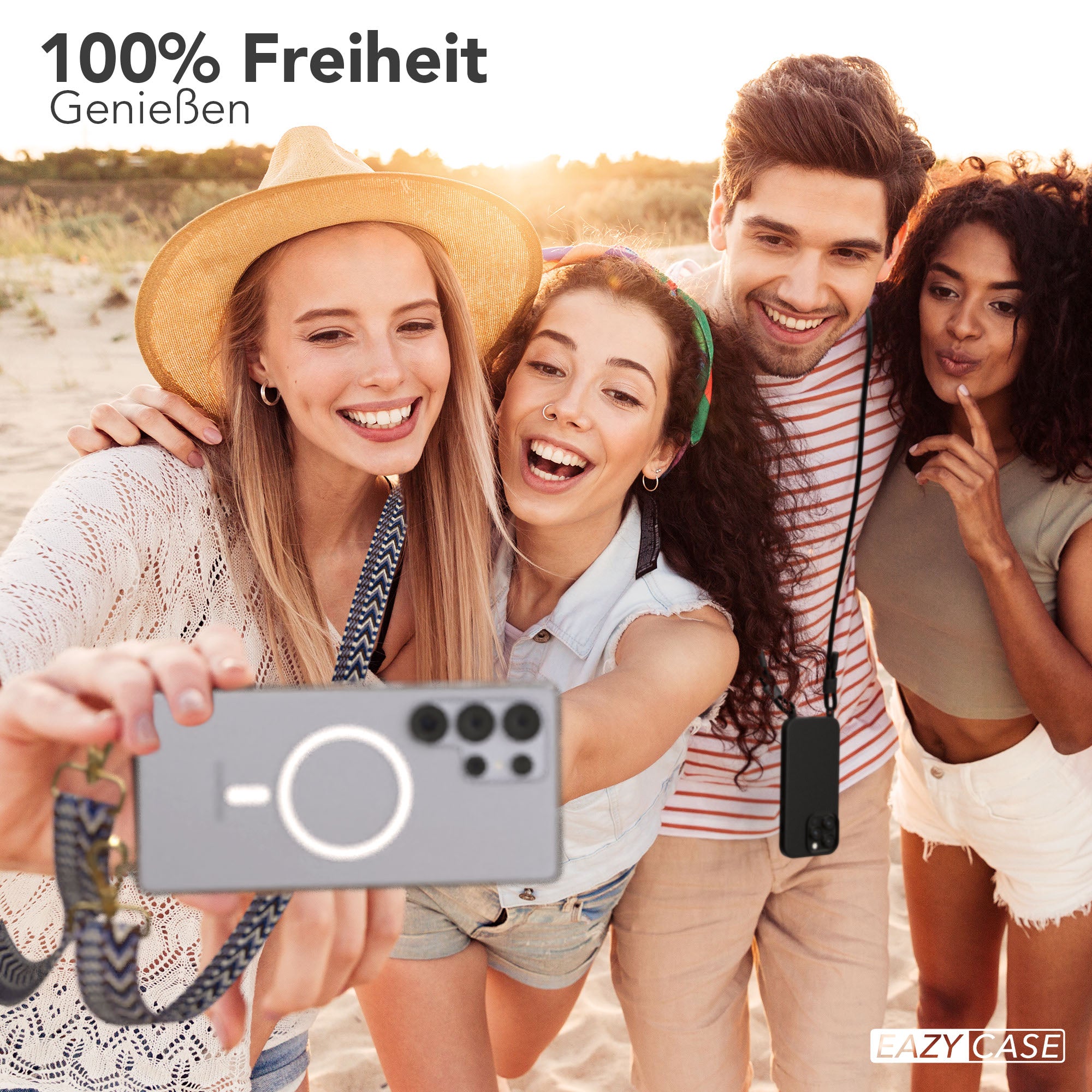 Samsung Galaxy S25 Ultra Handykette MagSafe mit verstellbarem Boho Band