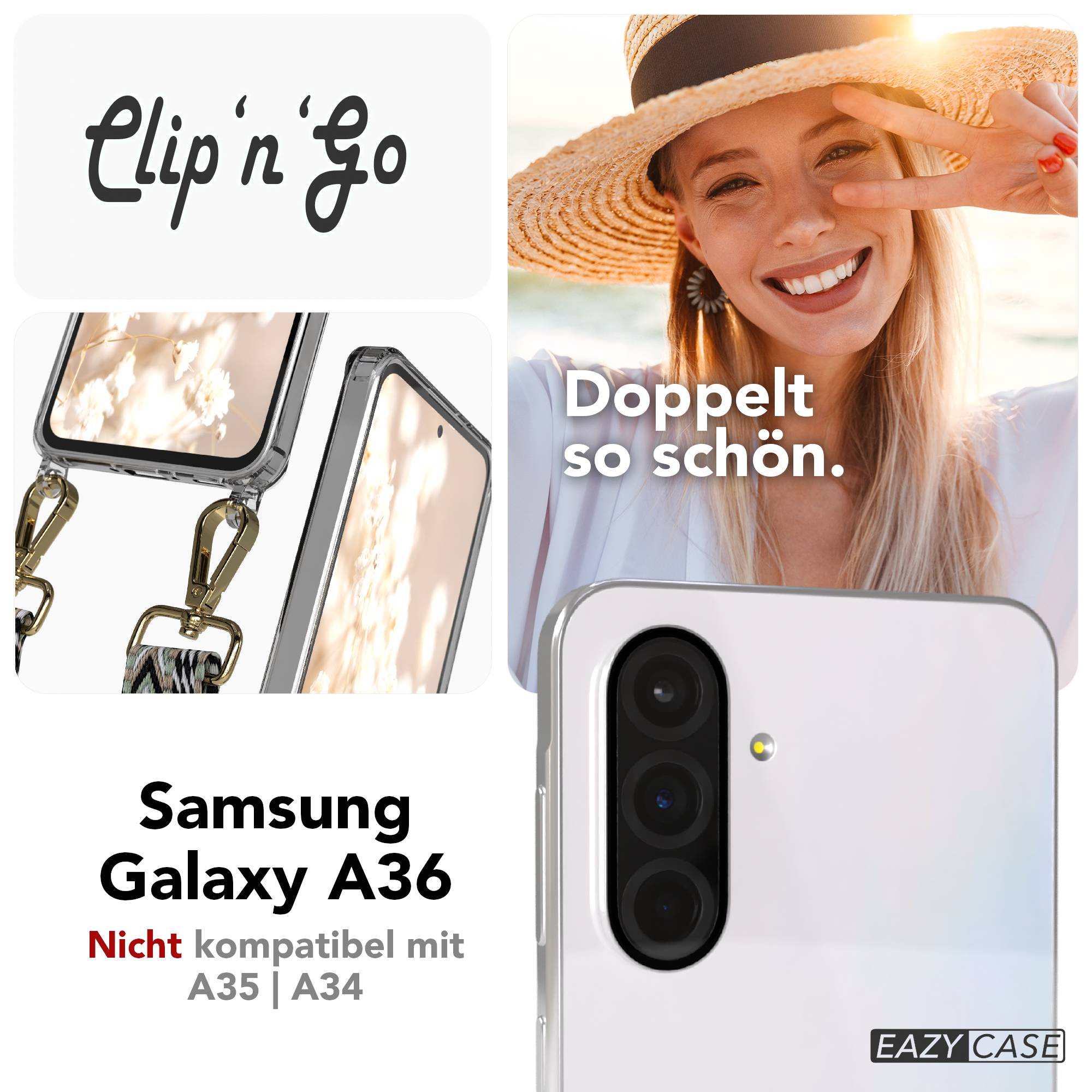 Samsung Galaxy A36 Handykette MagSafe mit Boho Band verstellbarer Trageriemen