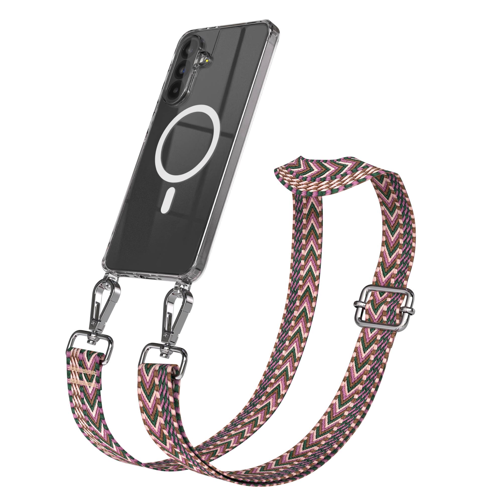 Samsung Galaxy A56 Handykette mit MagSafe Hülle und verstellbarem Boho Trageriemen