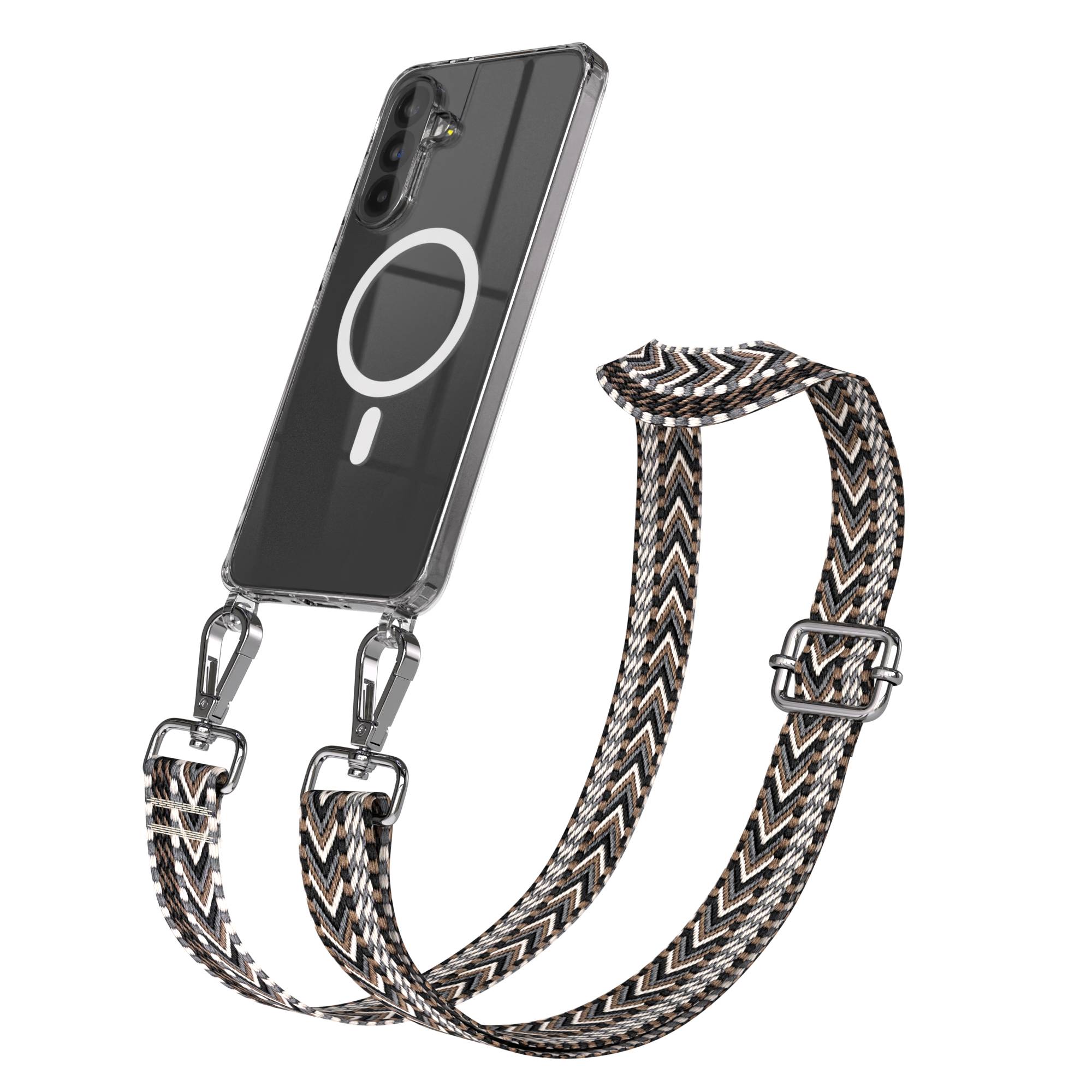 Samsung Galaxy A56 Handykette mit MagSafe Hülle und verstellbarem Boho Trageriemen
