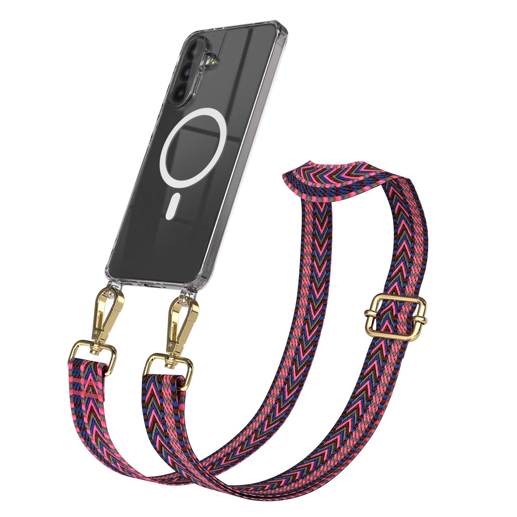 Samsung Galaxy A56 Handykette mit MagSafe Hülle und verstellbarem Boho Trageriemen
