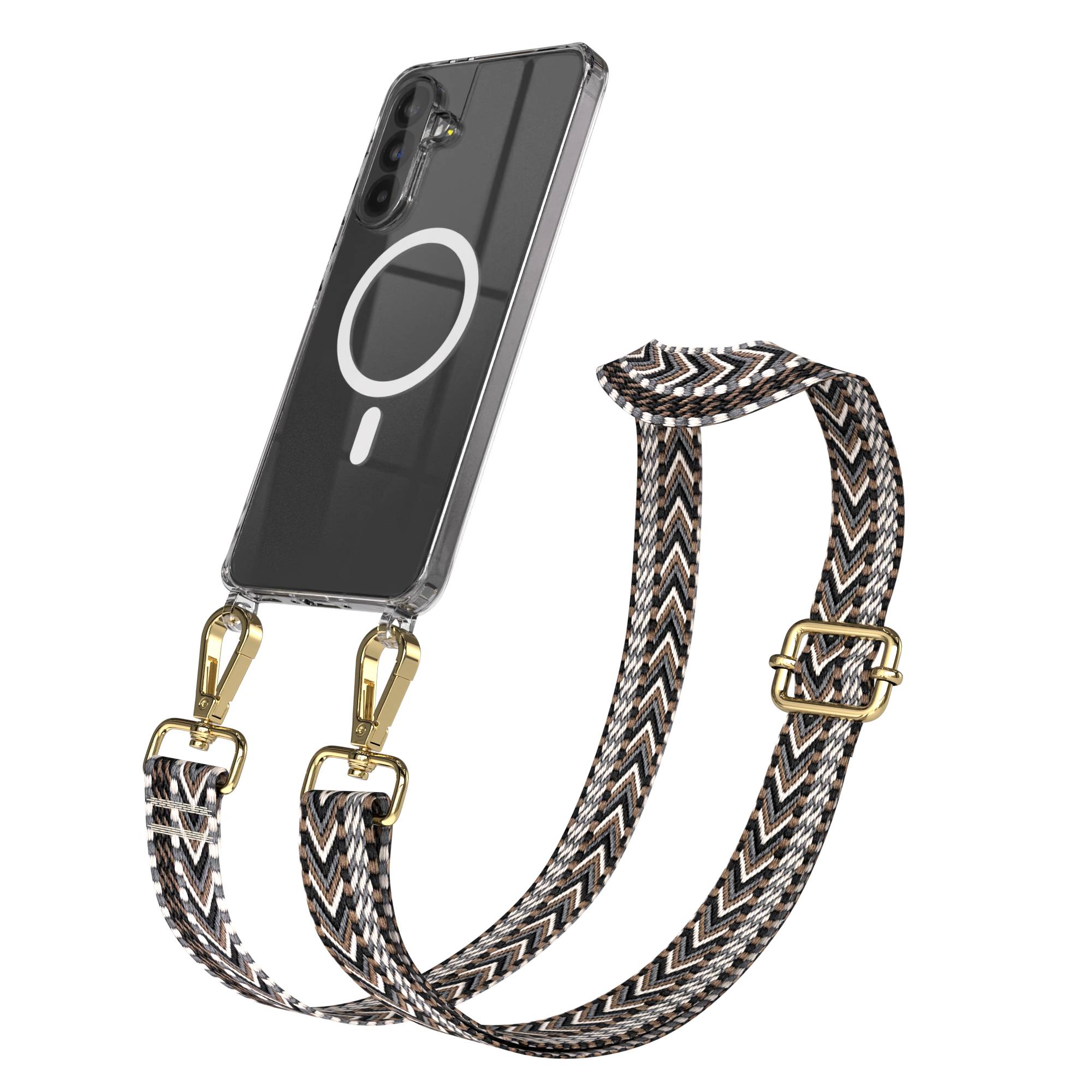 Samsung Galaxy A56 Handykette mit MagSafe Hülle und verstellbarem Boho Trageriemen