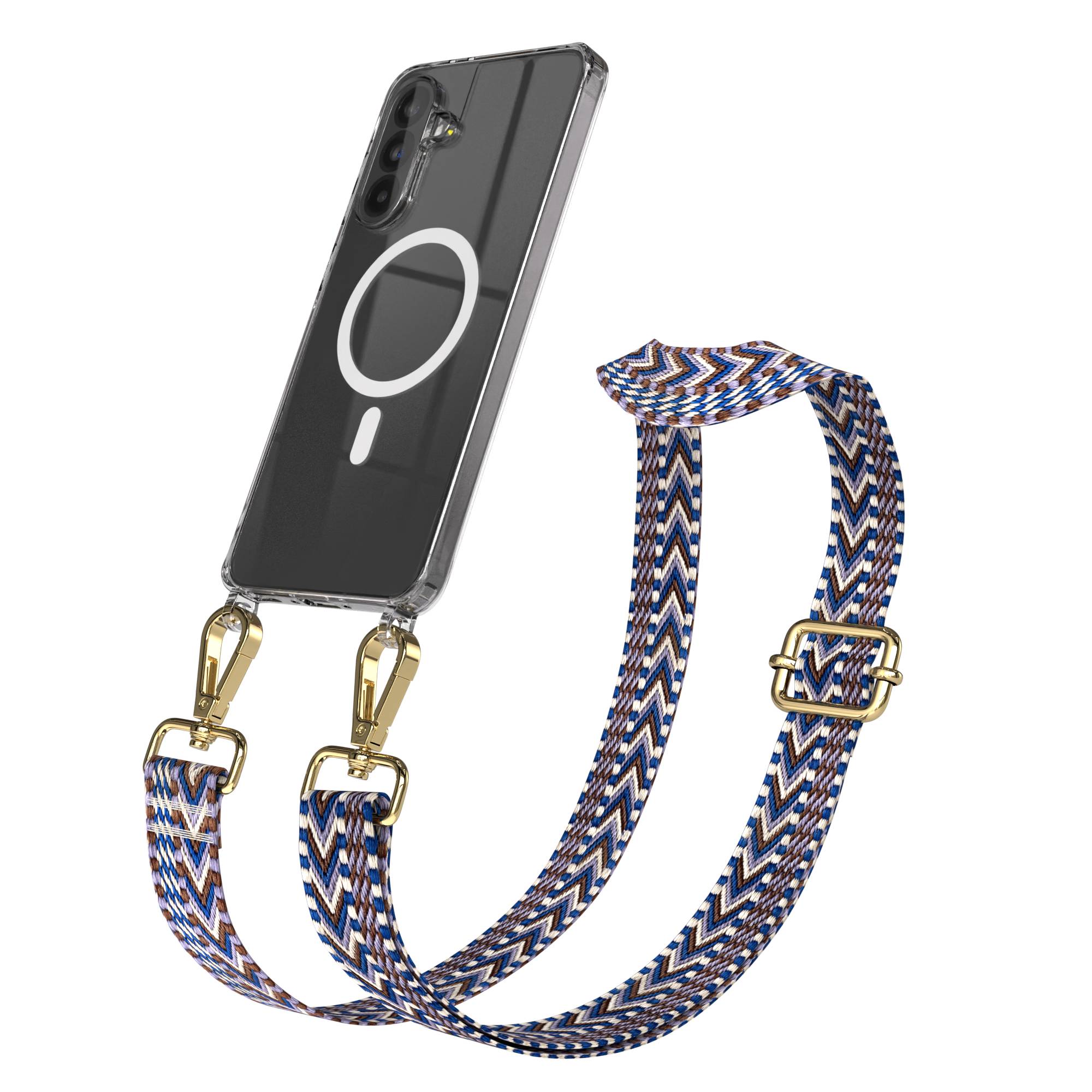 Samsung Galaxy A56 Handykette mit MagSafe Hülle und verstellbarem Boho Trageriemen