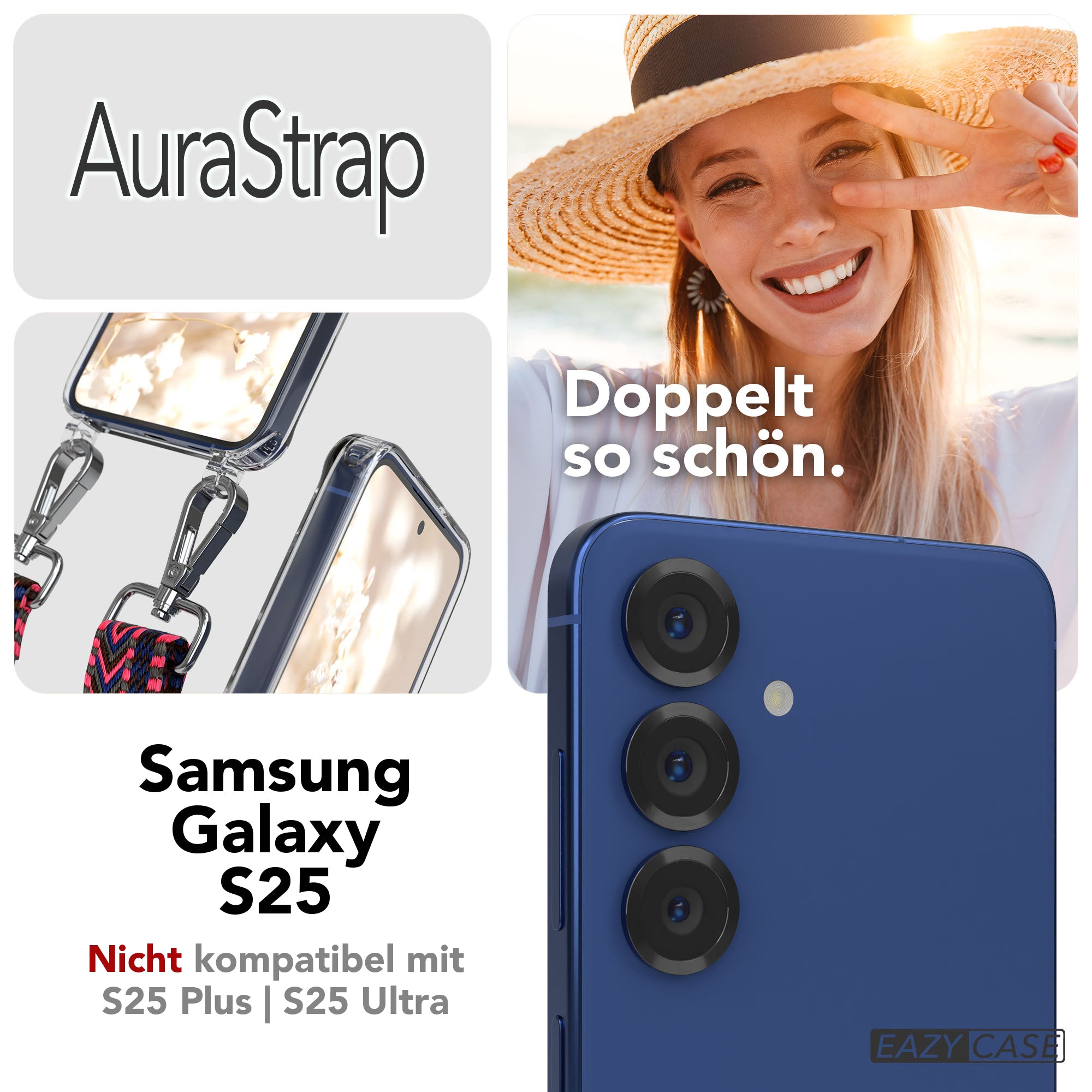 Samsung Galaxy S25 Handykette MagSafe Boho Band verstellbarer Trageriemen