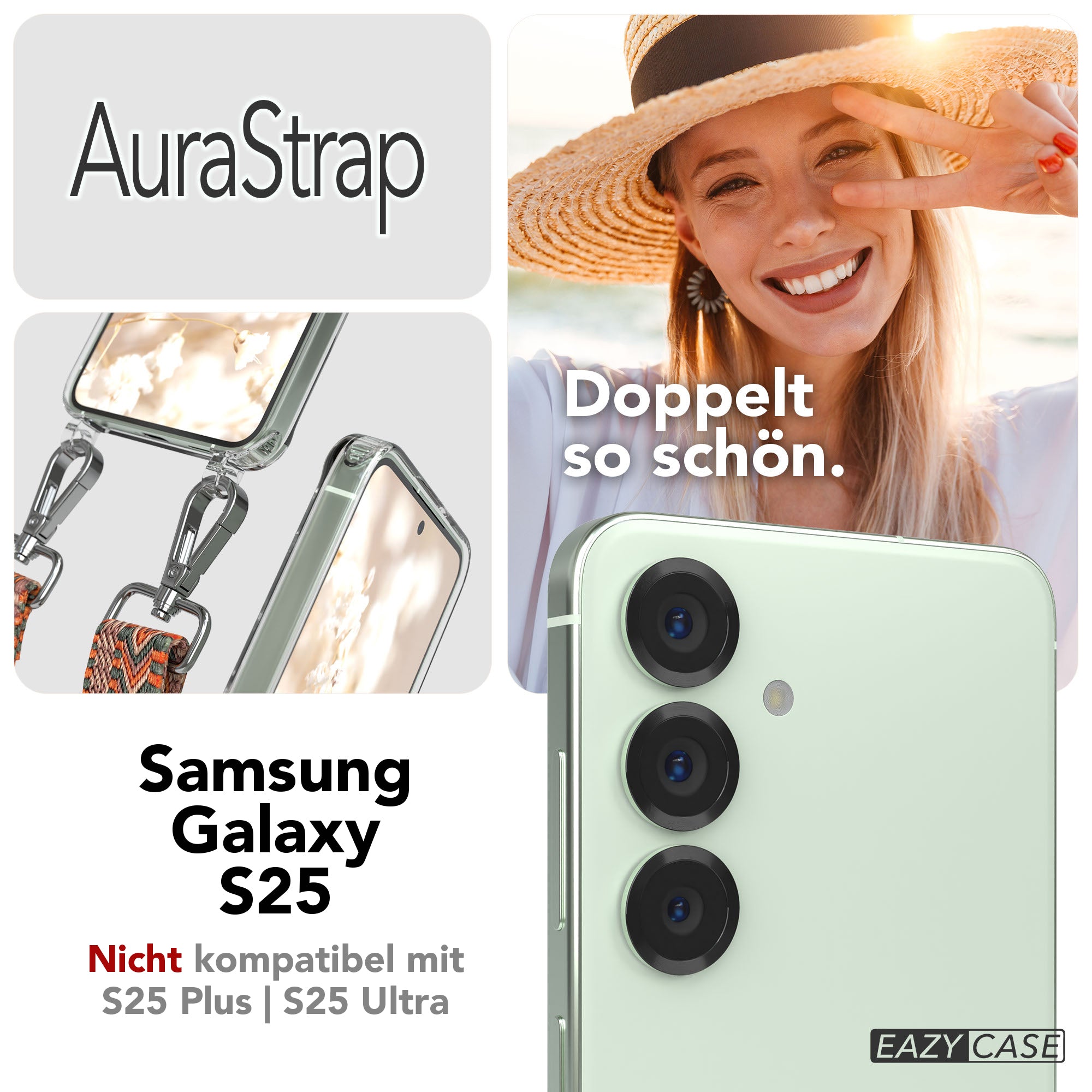 Samsung Galaxy S25 Handykette MagSafe Boho Band verstellbarer Trageriemen