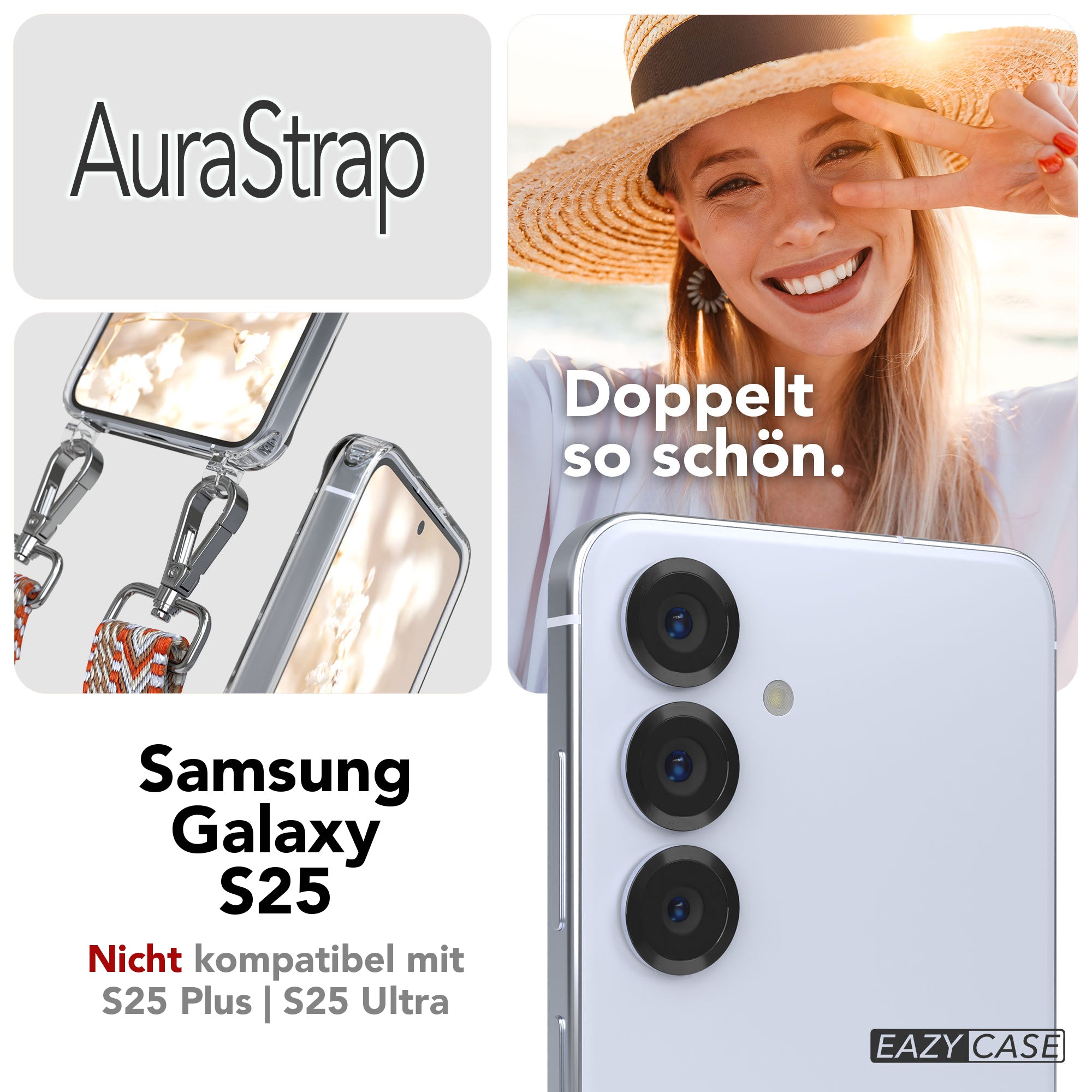 Samsung Galaxy S25 Handykette MagSafe Boho Band verstellbarer Trageriemen