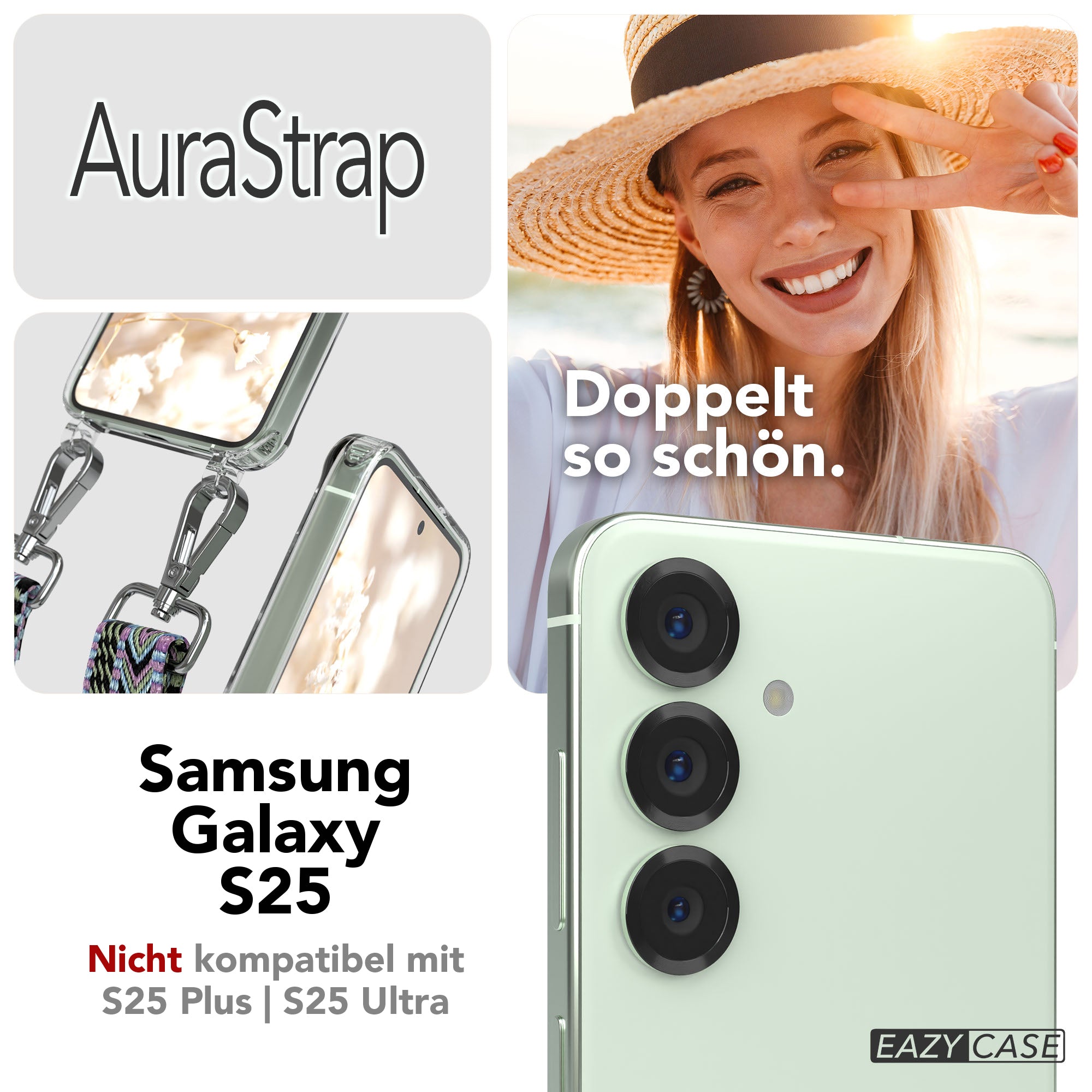 Samsung Galaxy S25 Handykette MagSafe Boho Band verstellbarer Trageriemen