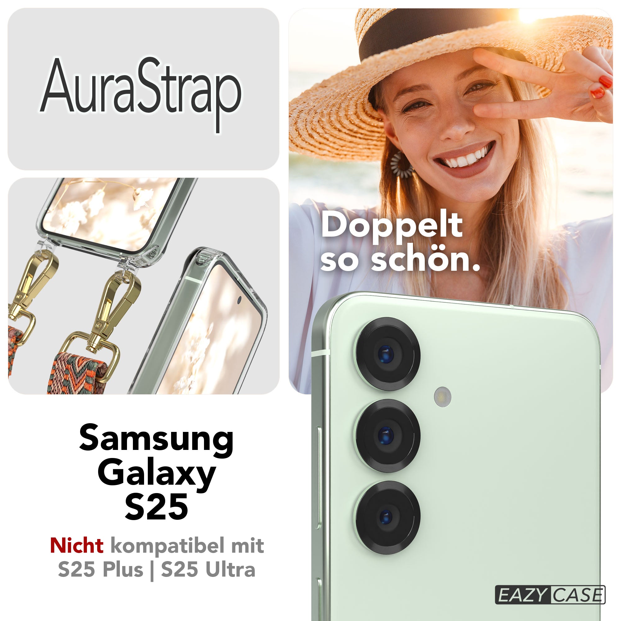 Samsung Galaxy S25 Handykette MagSafe Boho Band verstellbarer Trageriemen