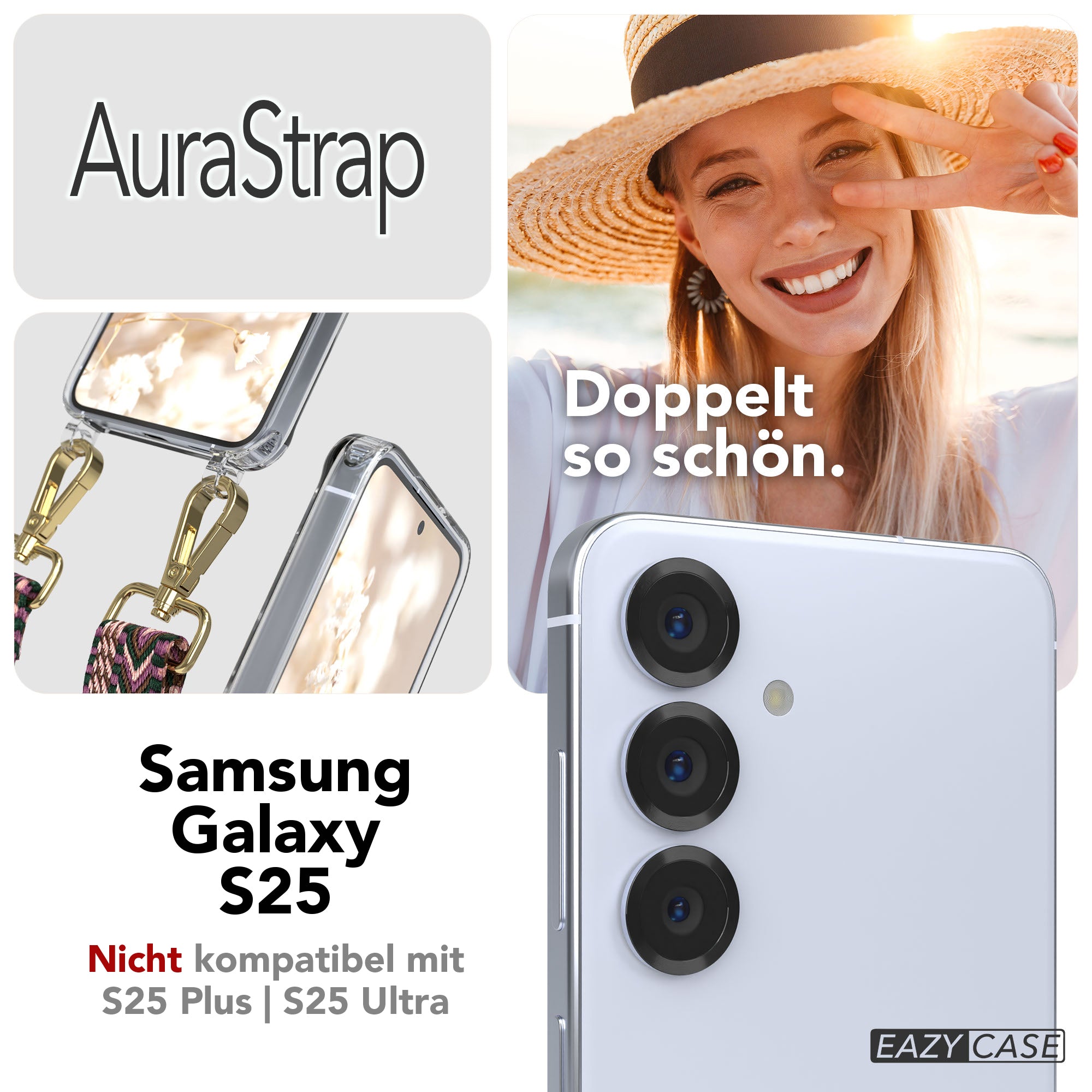 Samsung Galaxy S25 Handykette MagSafe Boho Band verstellbarer Trageriemen