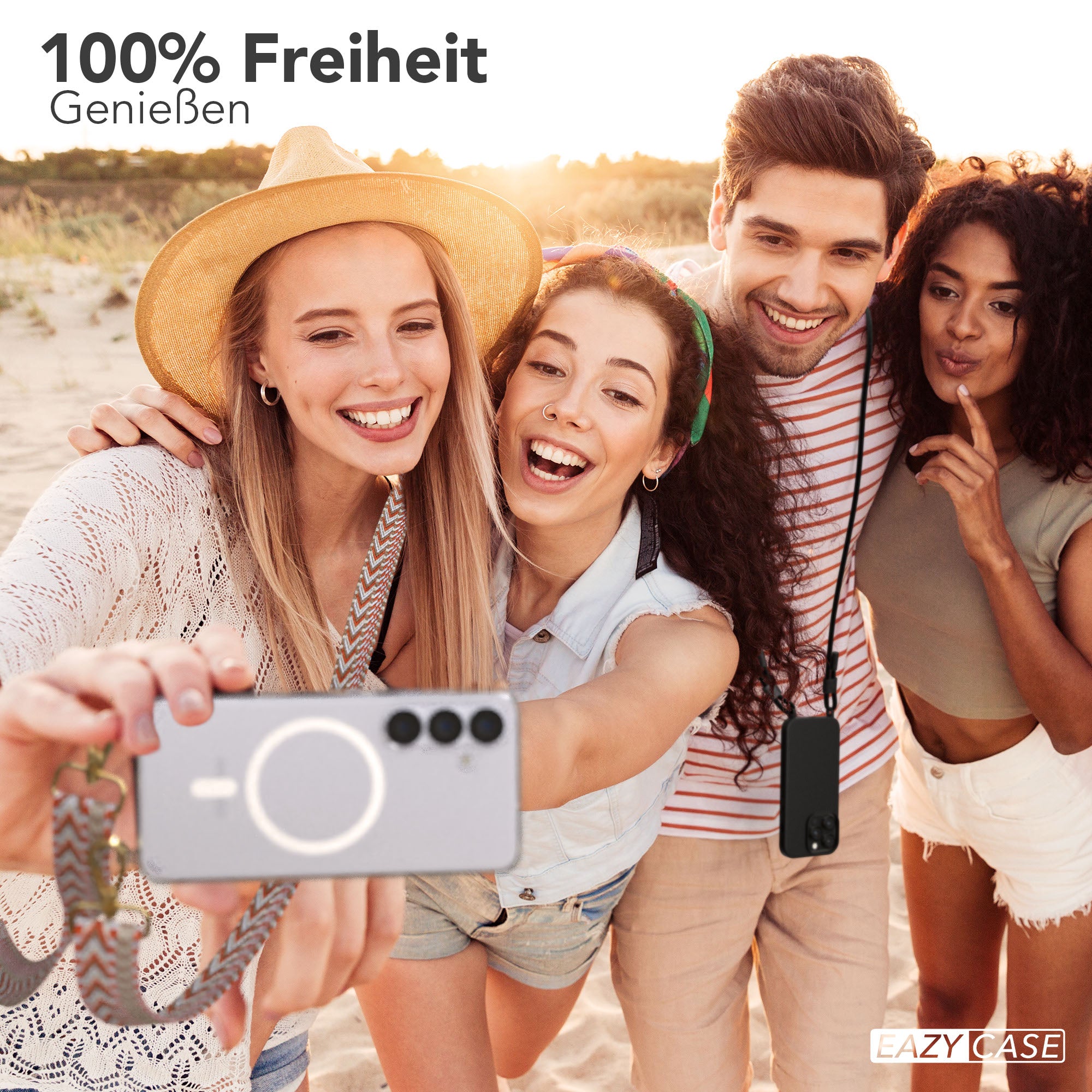 Samsung Galaxy S25 Handykette MagSafe Boho Band verstellbarer Trageriemen