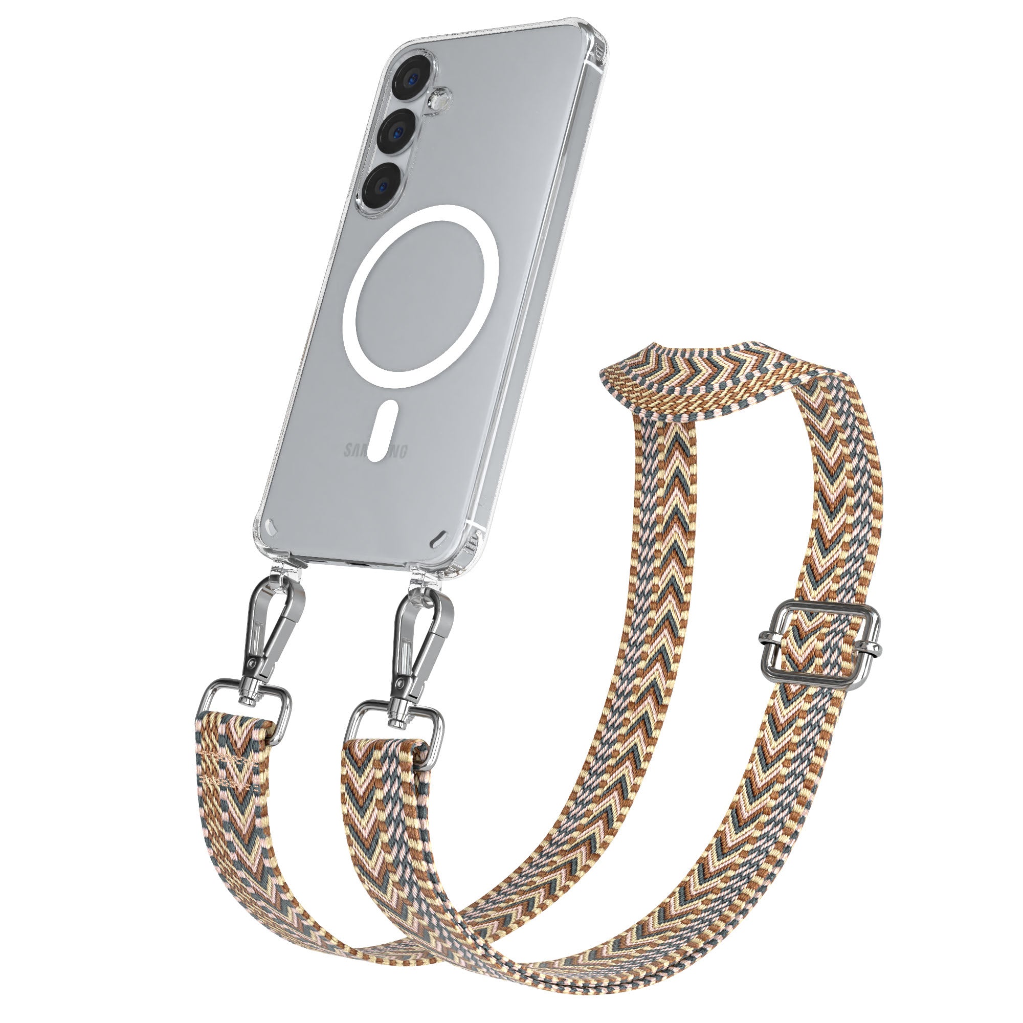 Samsung Galaxy S25 Plus MagSafe Handykette mit verstellbarem Boho Band Set