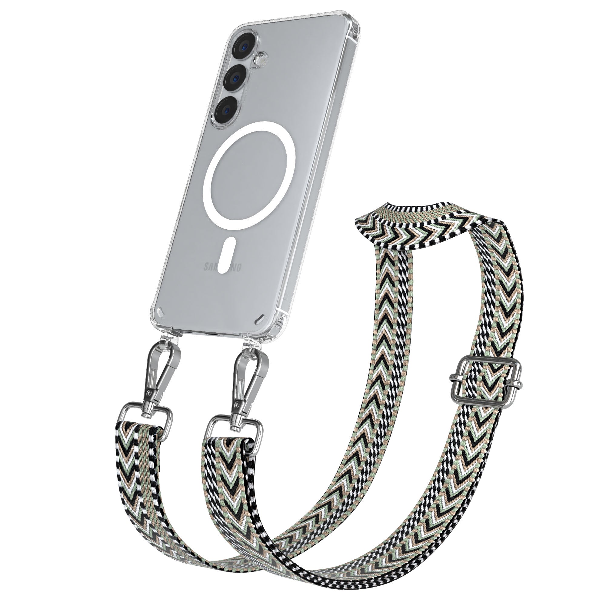 Samsung Galaxy S25 Plus MagSafe Handykette mit verstellbarem Boho Band Set