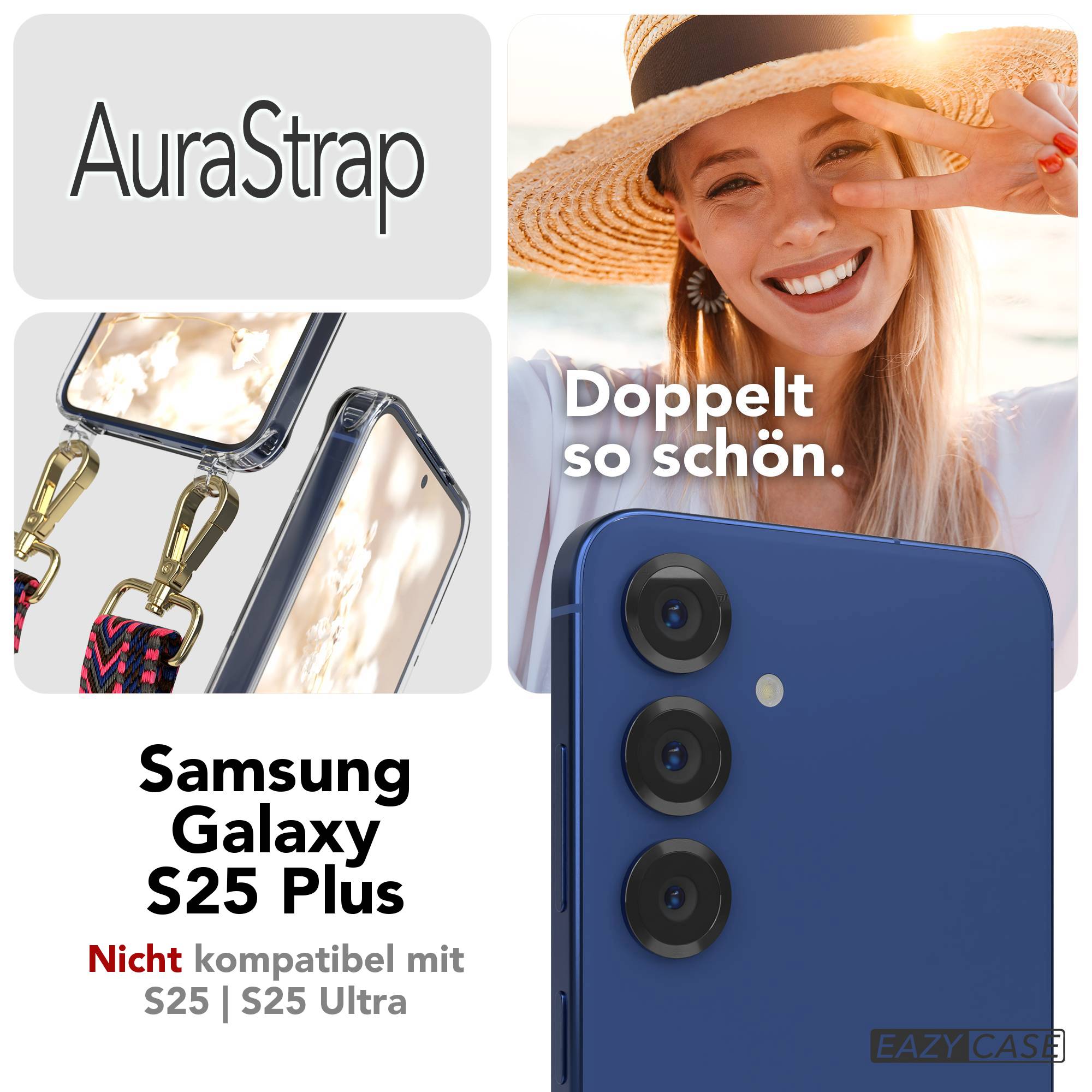Samsung Galaxy S25 Plus MagSafe Handykette mit verstellbarem Boho Band Set