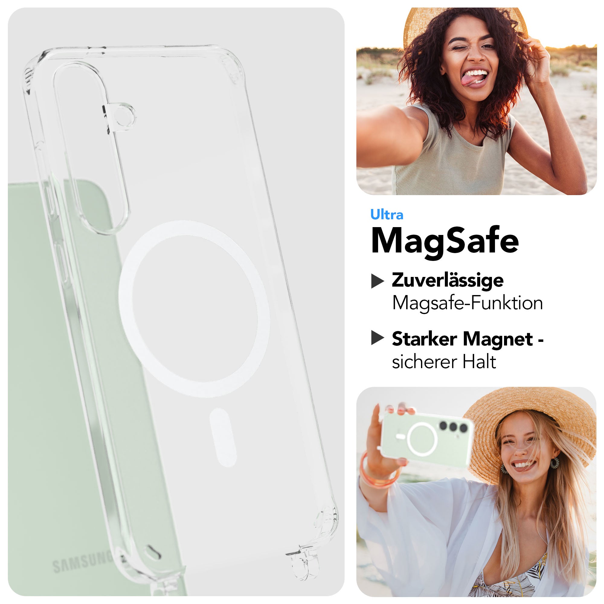 Samsung Galaxy S25 Plus MagSafe Handykette mit verstellbarem Boho Band Set