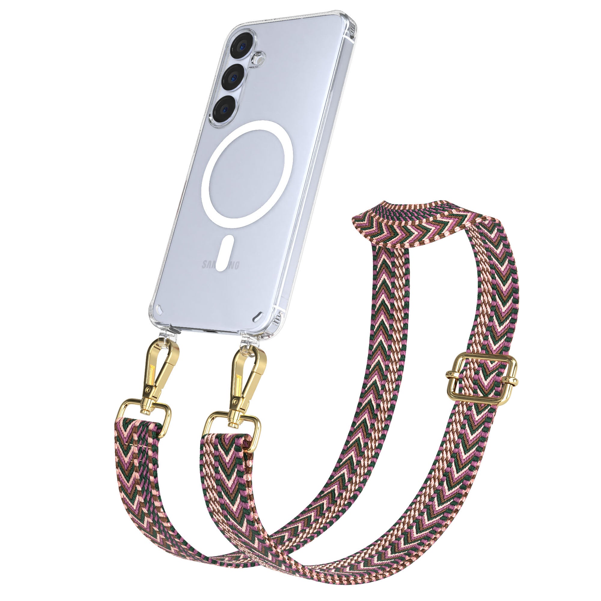Samsung Galaxy S25 Plus MagSafe Handykette mit verstellbarem Boho Band Set