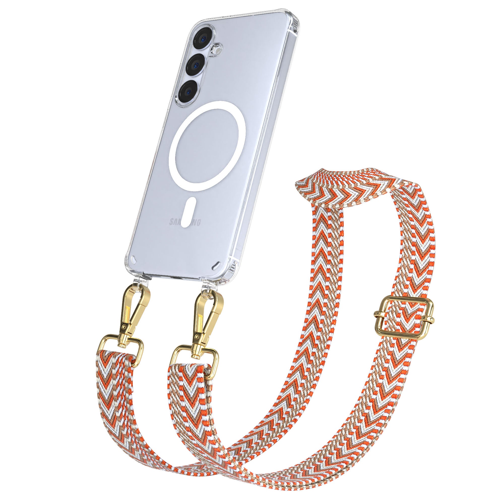 Samsung Galaxy S25 Plus MagSafe Handykette mit verstellbarem Boho Band Set