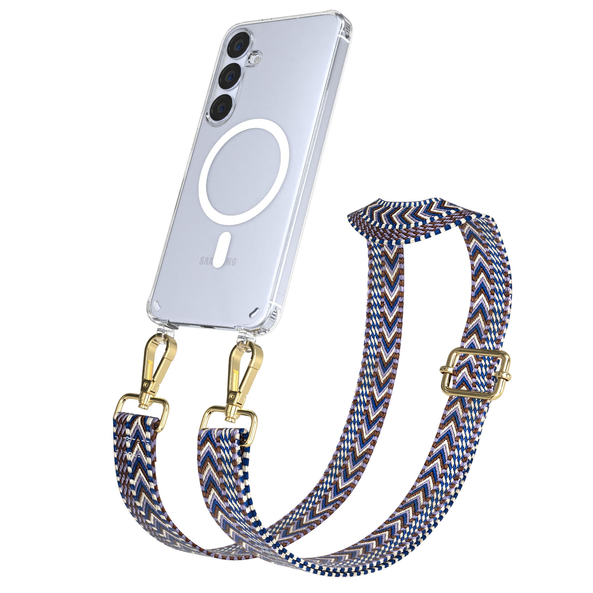 Samsung Galaxy S25 Plus MagSafe Handykette mit verstellbarem Boho Band Set