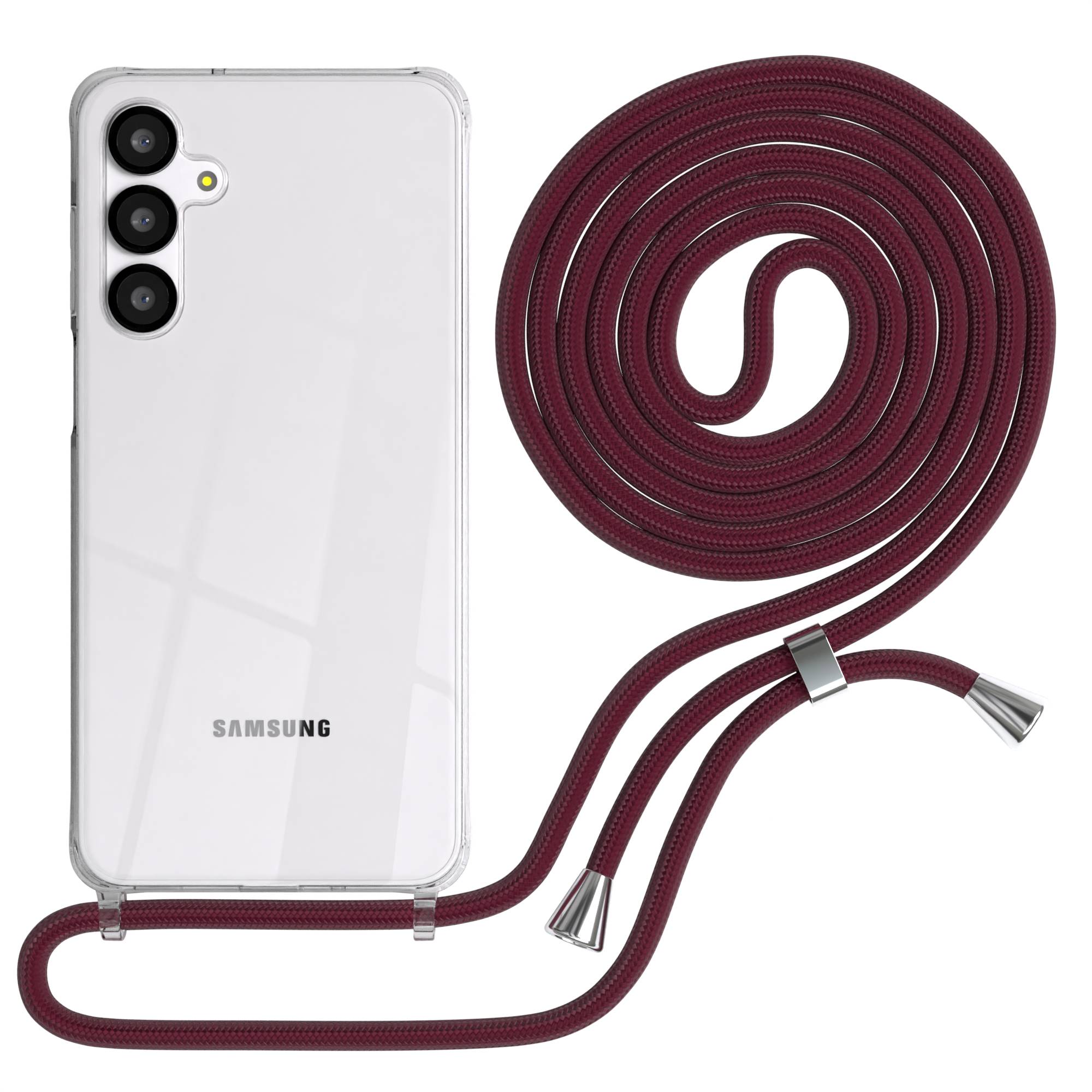 Galaxy A-6 Serie transparente Hülle + Kordel
