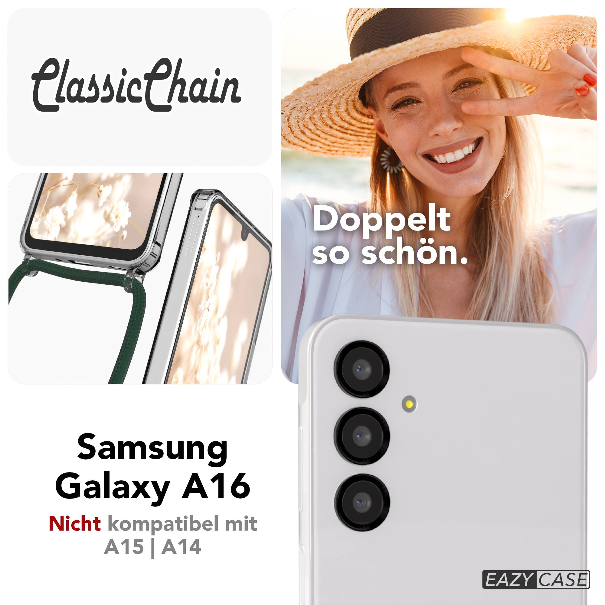 Galaxy A16 transparente Hülle + Kordel